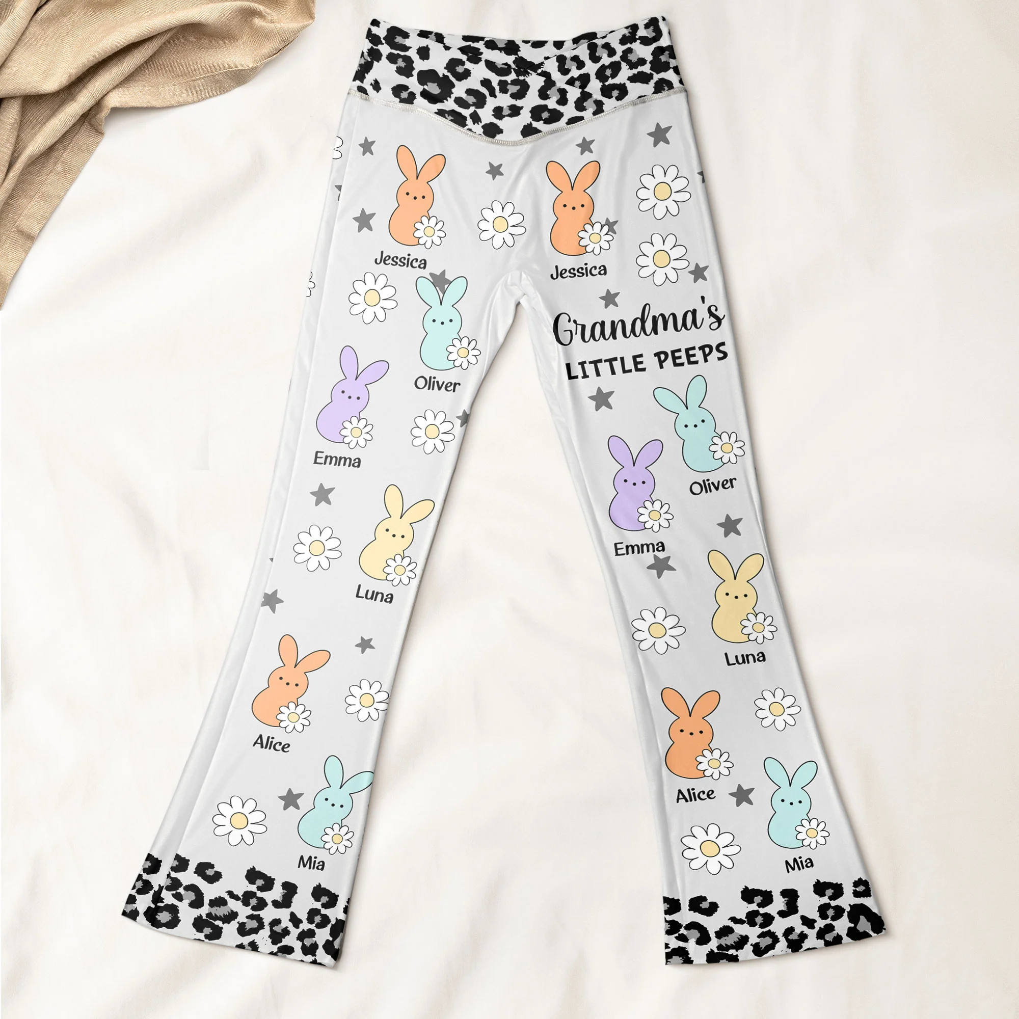 Grandma's Little Peeps - Personalized Flare Leggings - Image 2