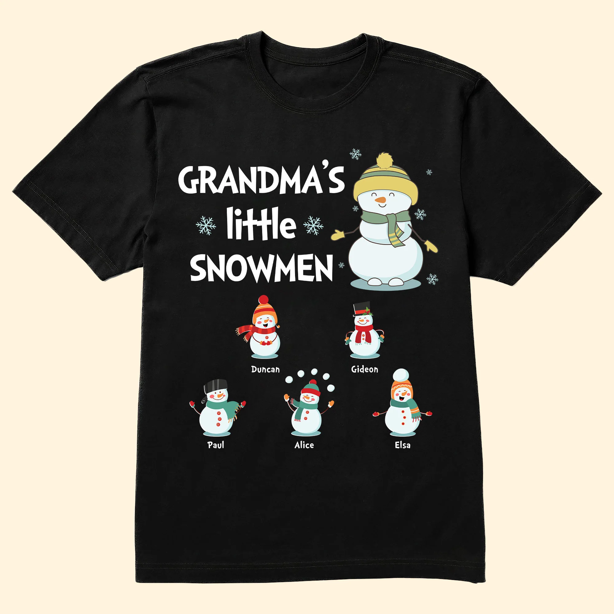 Grandma's Little Snowmen - Personalized Shirt - Image 2