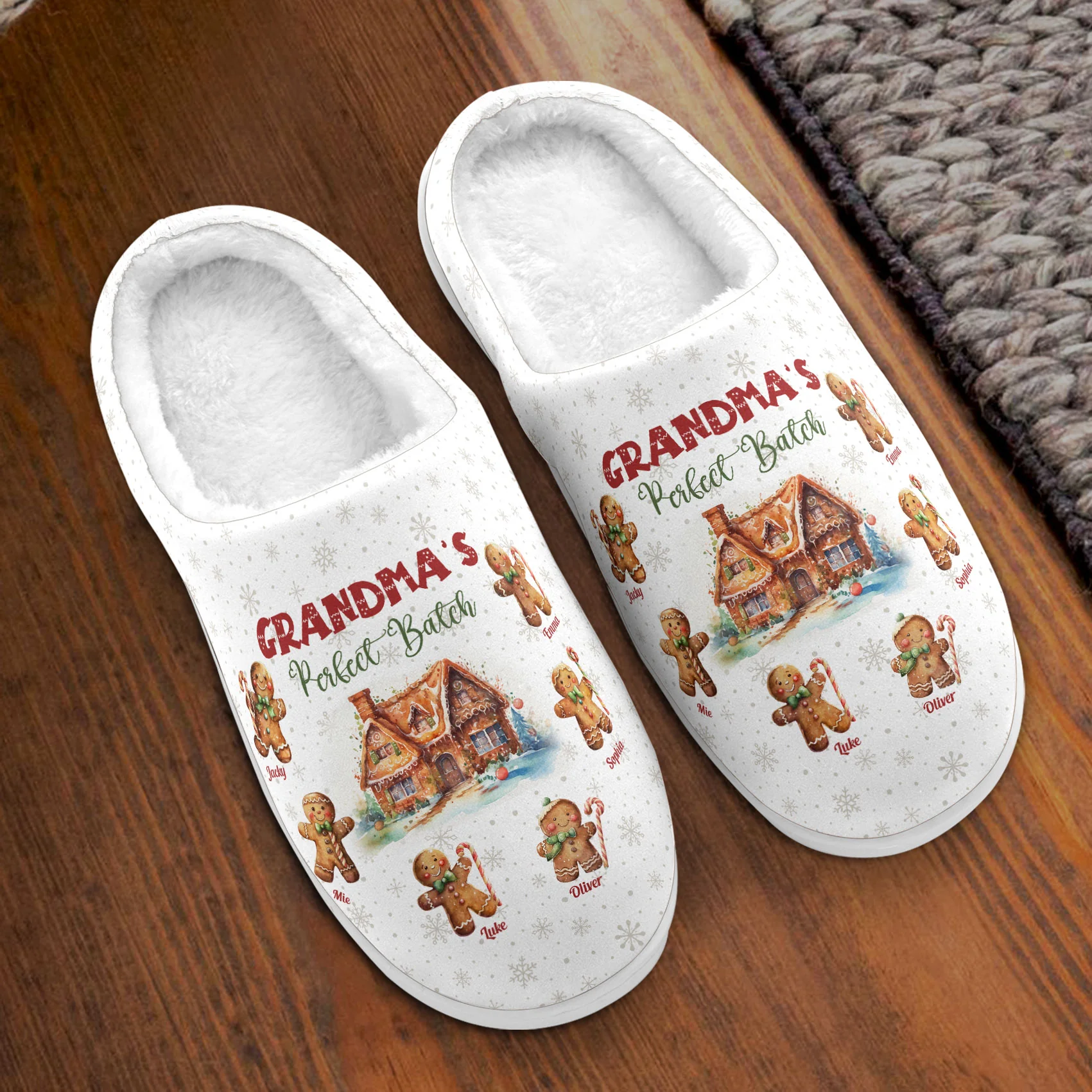 Grandma's Perfect Patch - Personalized Slippers - Image 2