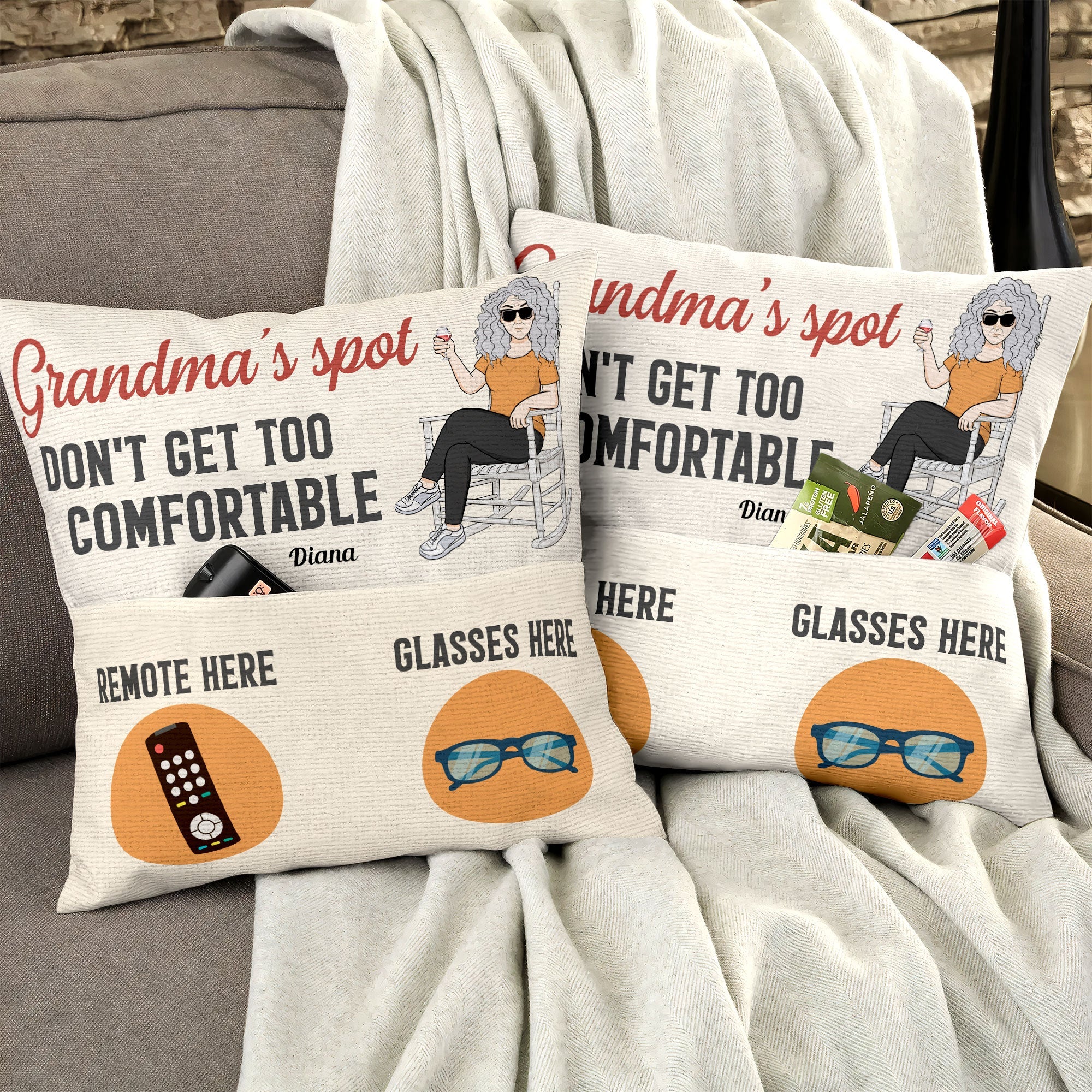 Grandma's Spot - Personalized Pocket Pillow - Image 4