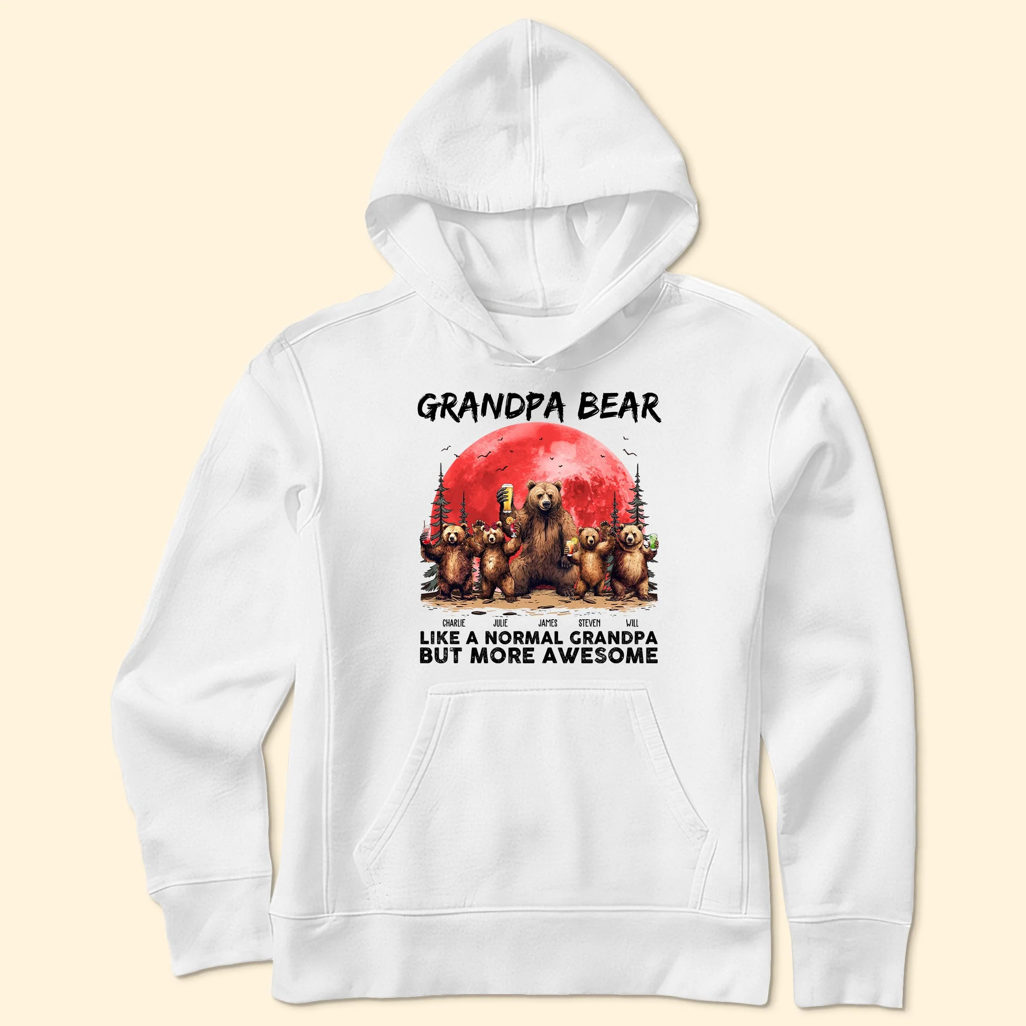 Grandpa Bear Like A Normal Grandpa - Personalized Shirt - Image 6