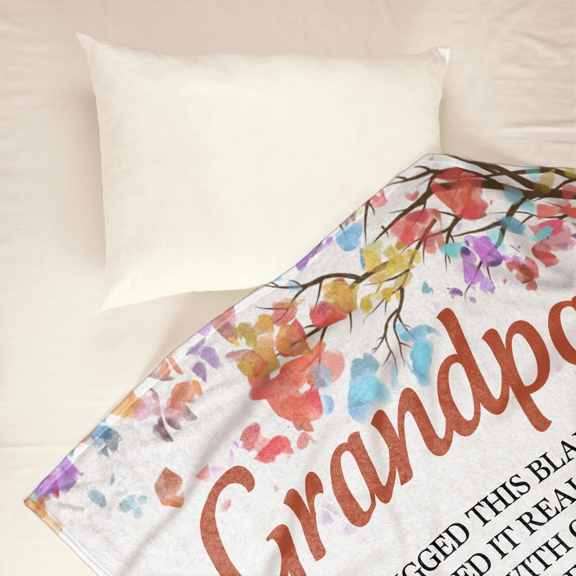 Grandpa, Hug This Blanket To Feel Our Love In It - Personalized Blanket - Image 2