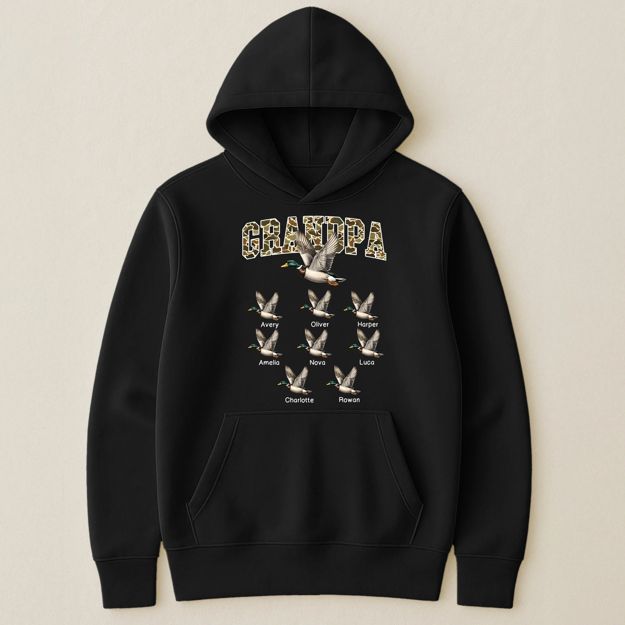Grandpa Hunting Camo Mallard Duck - Personalized Shirt - Image 5