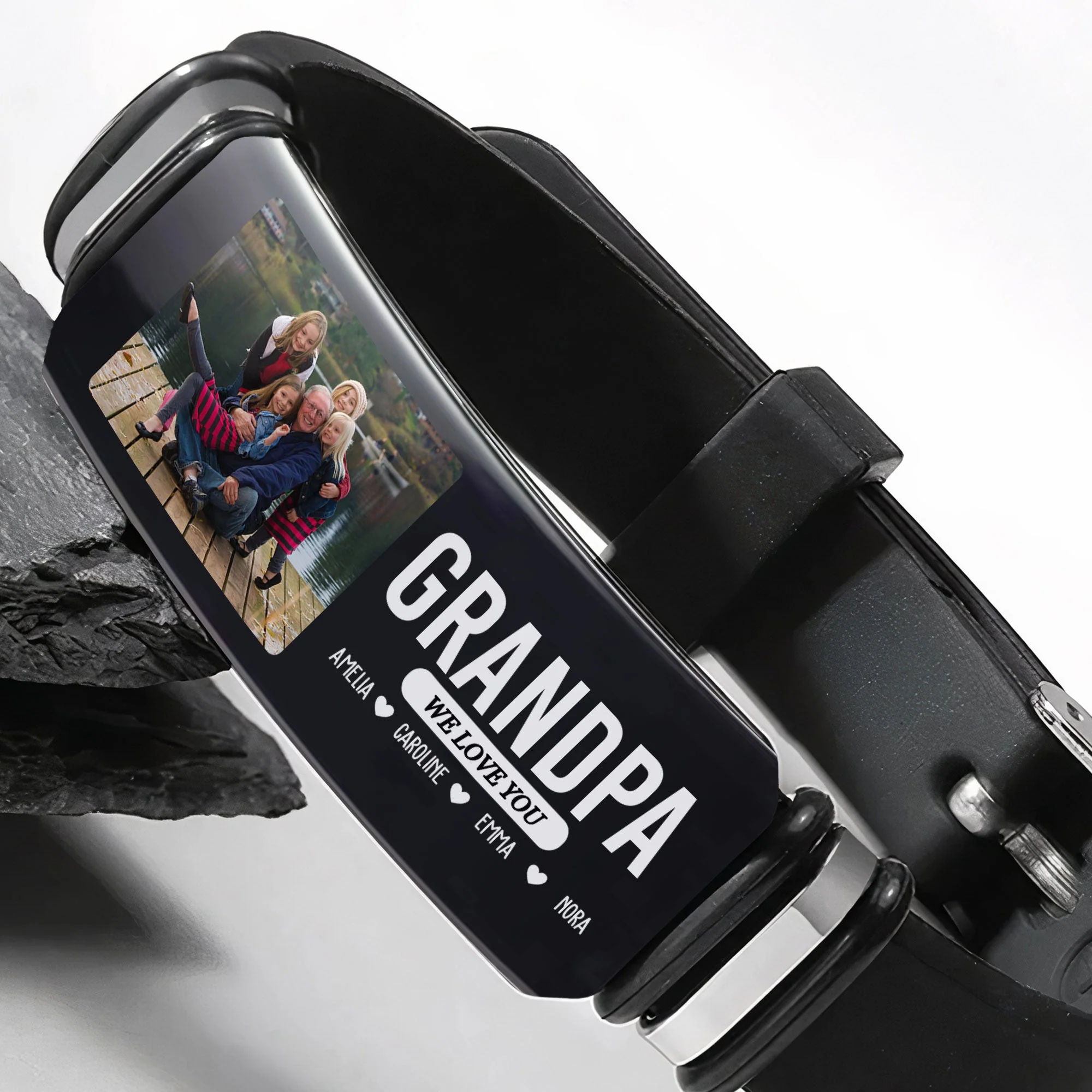 Grandpa We Love You Father's Day Gift For Men Dad - Personalized Photo Bracelet - Image 5