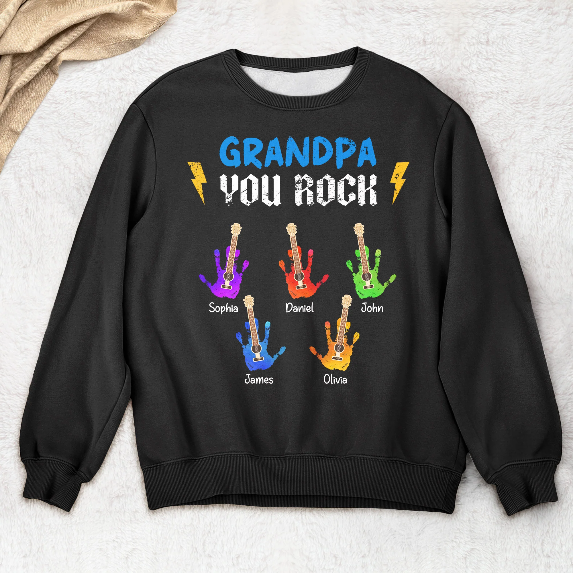 Grandpa You Rock - Personalized Shirt - Gift For Grandpa - Image 3