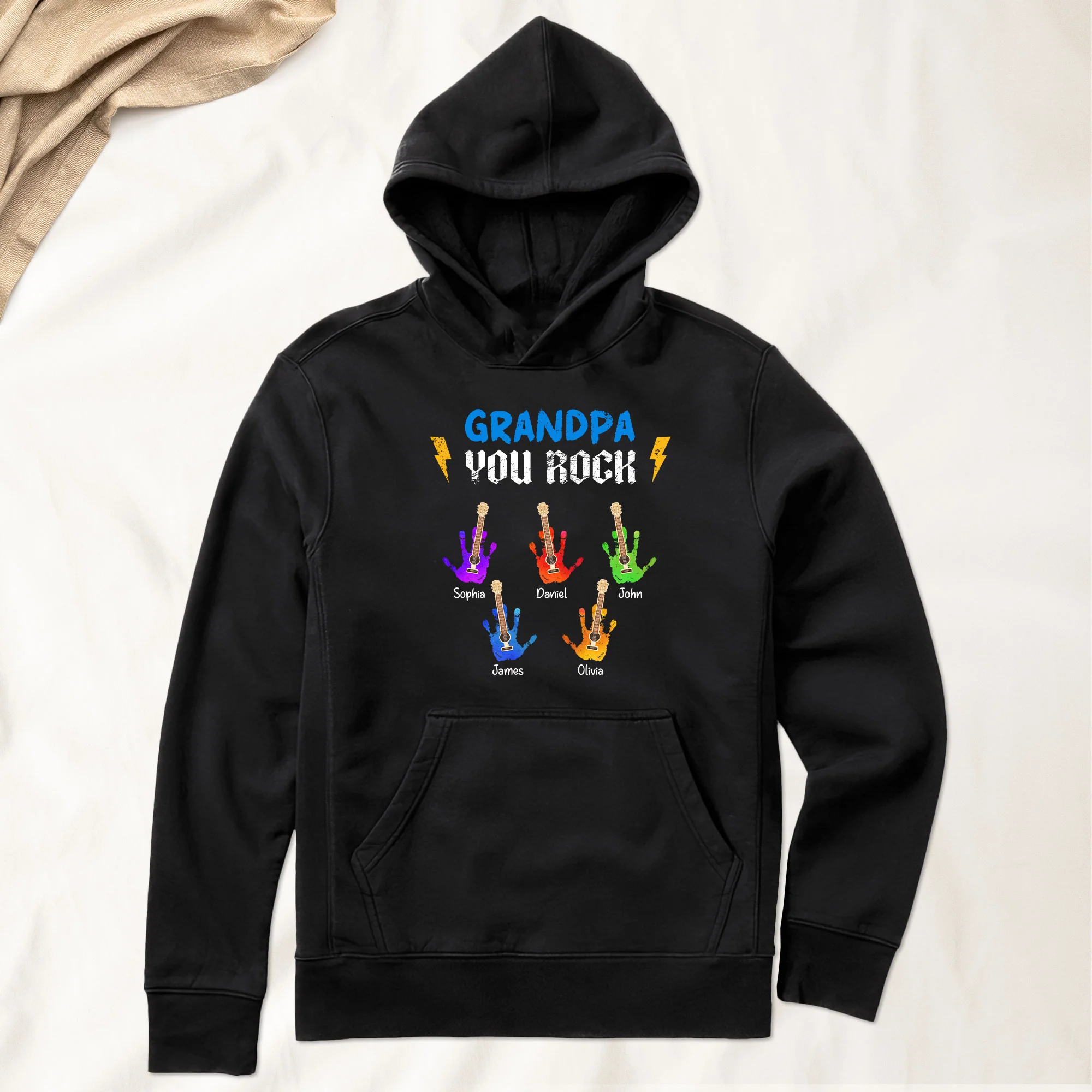Grandpa You Rock - Personalized Shirt - Gift For Grandpa - Image 5
