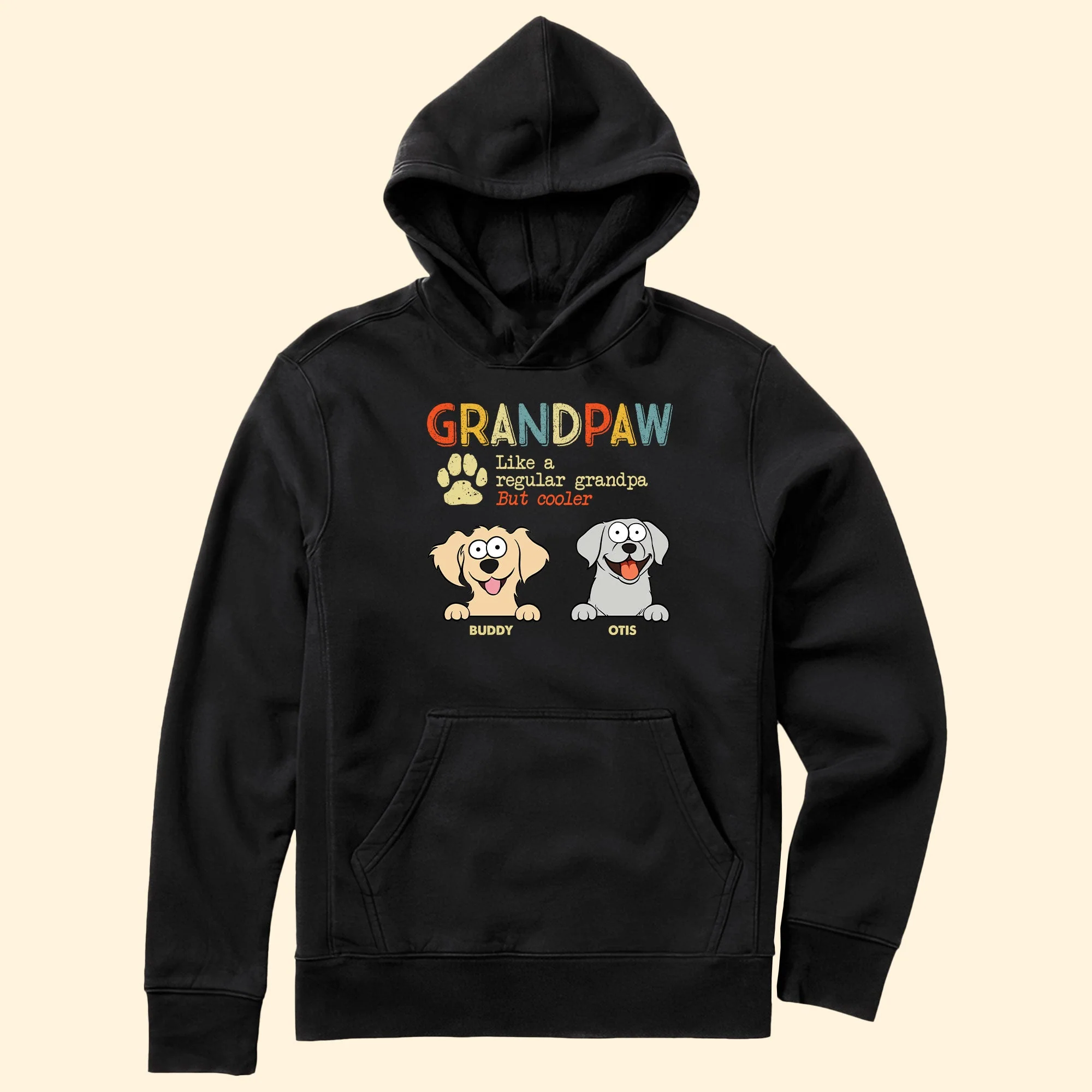 Grandpaw Like Regular Grandpa But Cooler - Personalized Shirt - Image 4