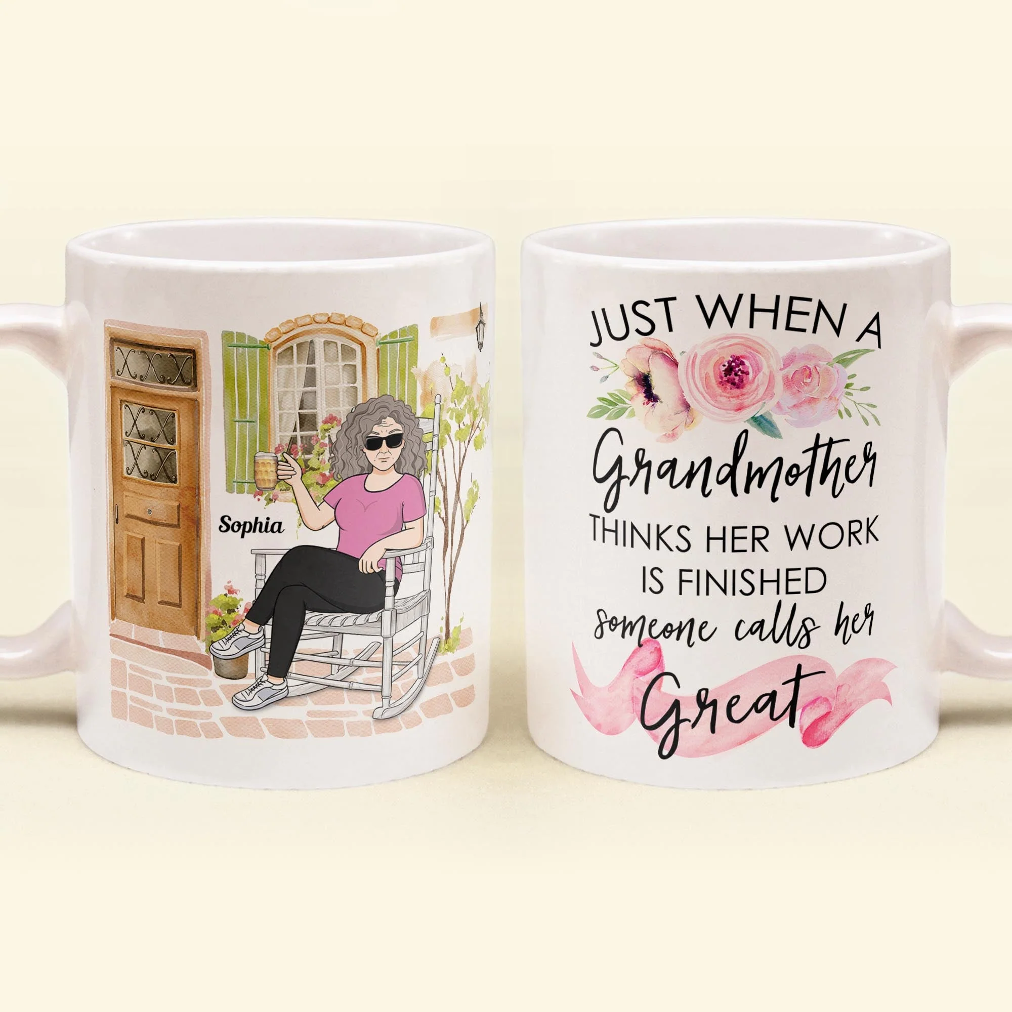Great Grandparent - Personalized Mug - Pregnancy, Baby Announcement Gift For Great - Grandma, Grandma , Great Grandpa, Grandpa  - Baby Reveal To Family - Image 2