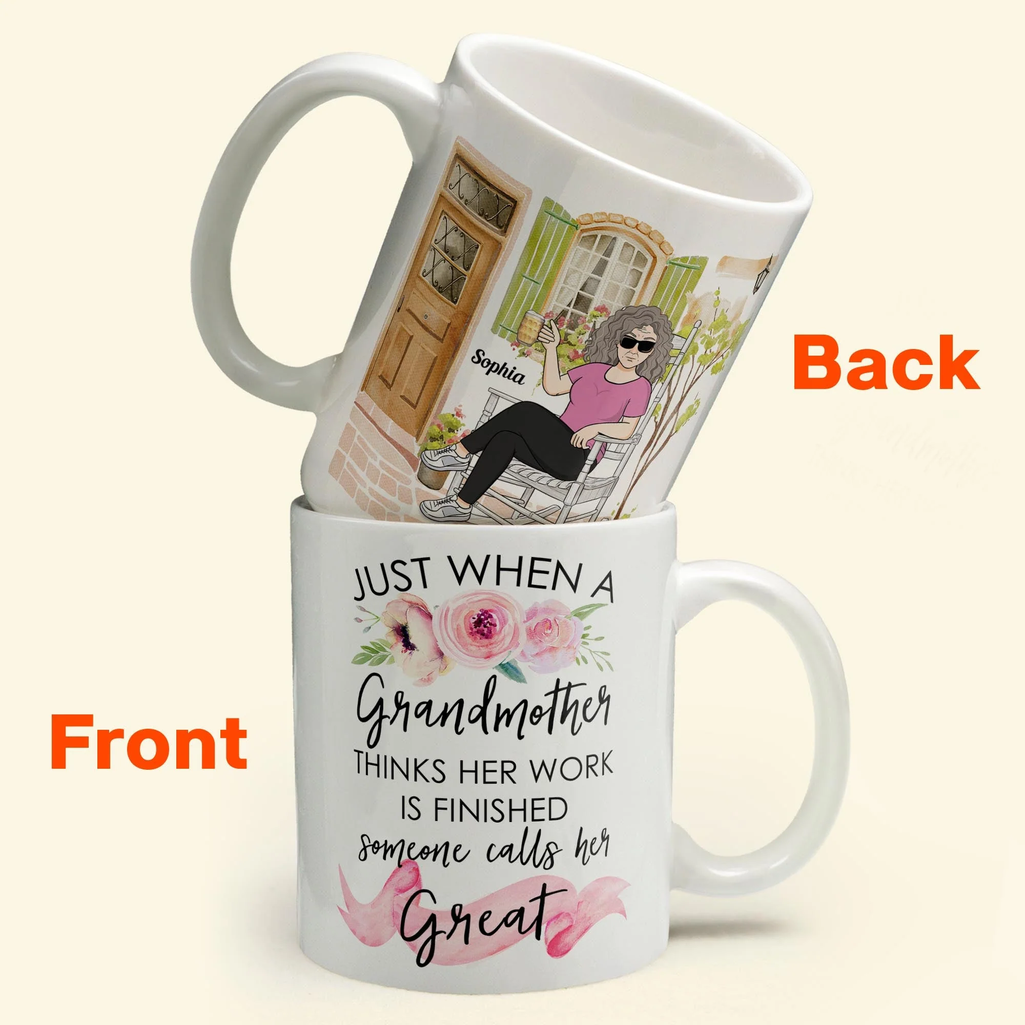 Great Grandparent - Personalized Mug - Pregnancy, Baby Announcement Gift For Great - Grandma, Grandma , Great Grandpa, Grandpa  - Baby Reveal To Family - Image 3