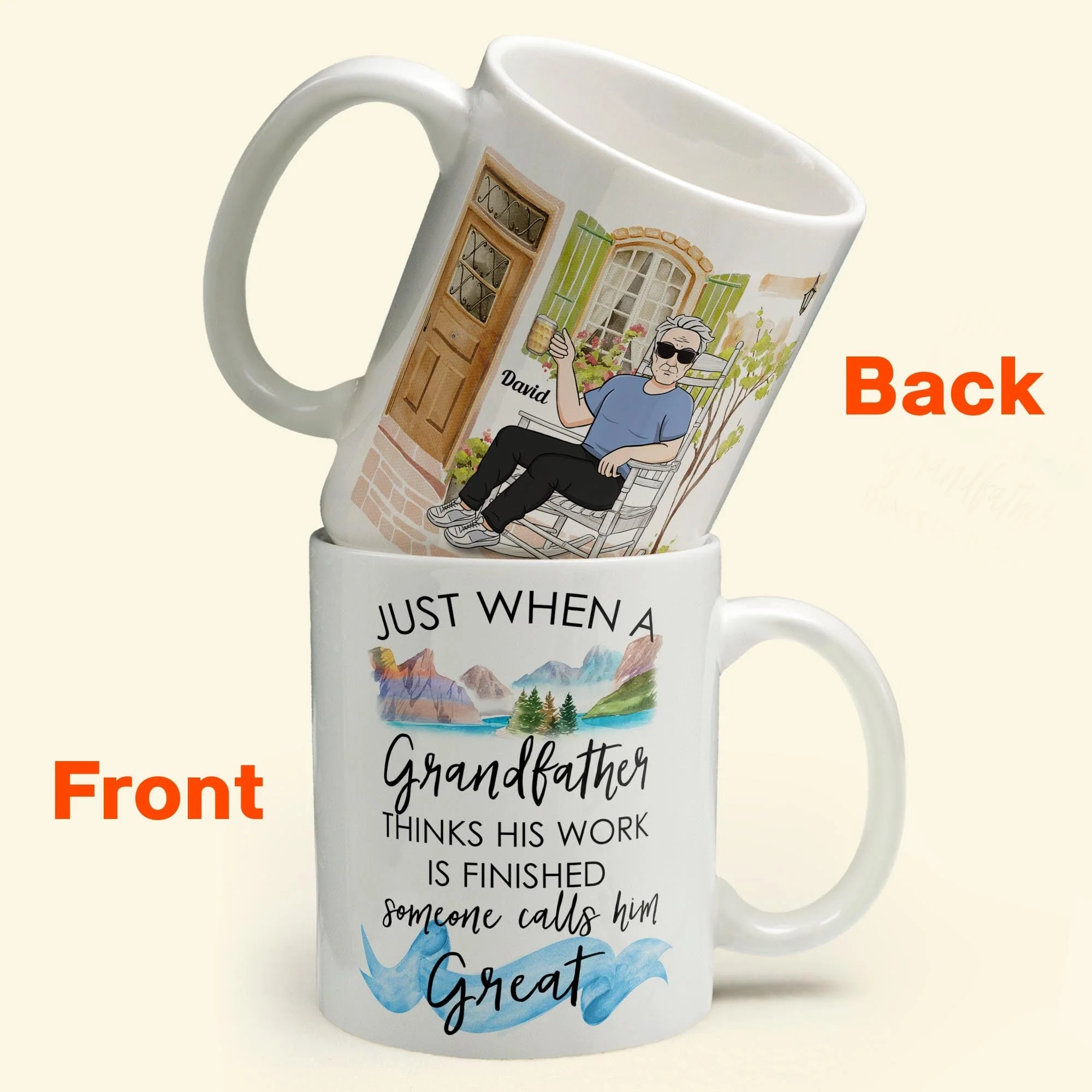 Great Grandparent - Personalized Mug - Pregnancy, Baby Announcement Gift For Great - Grandma, Grandma , Great Grandpa, Grandpa  - Baby Reveal To Family - Image 4