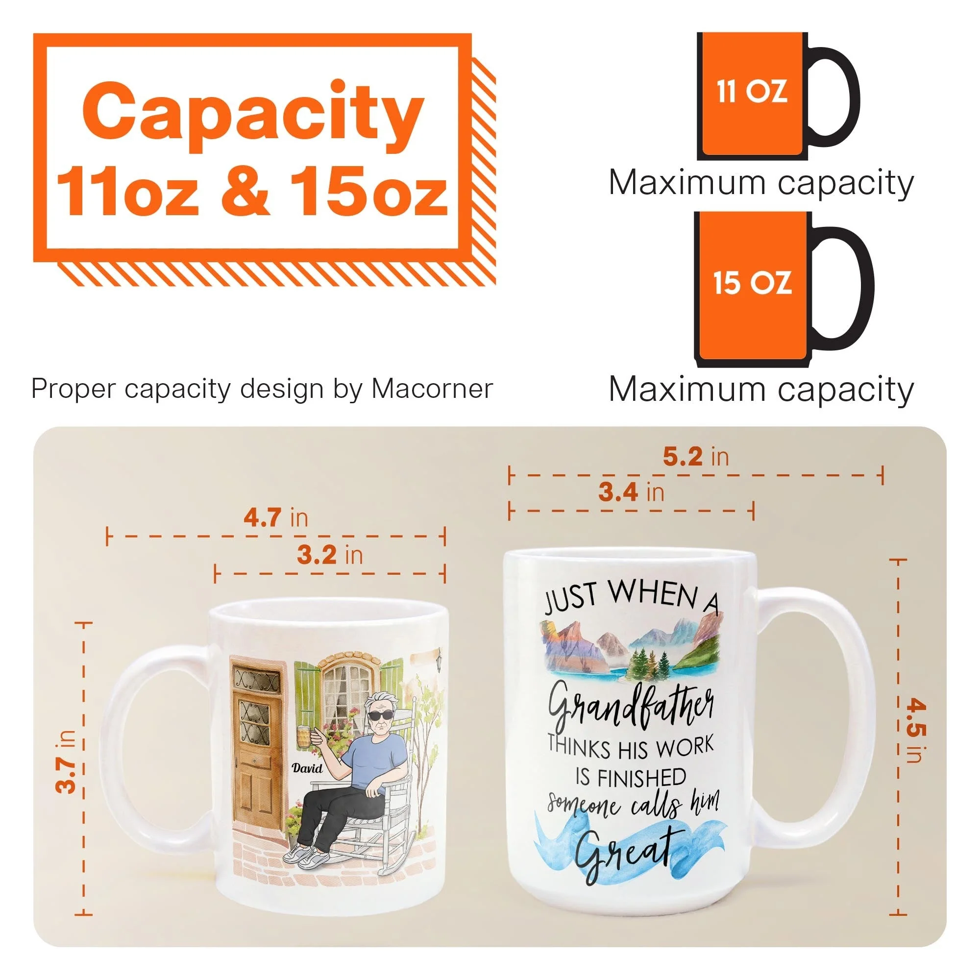 Great Grandparent - Personalized Mug - Pregnancy, Baby Announcement Gift For Great - Grandma, Grandma , Great Grandpa, Grandpa  - Baby Reveal To Family - Image 7