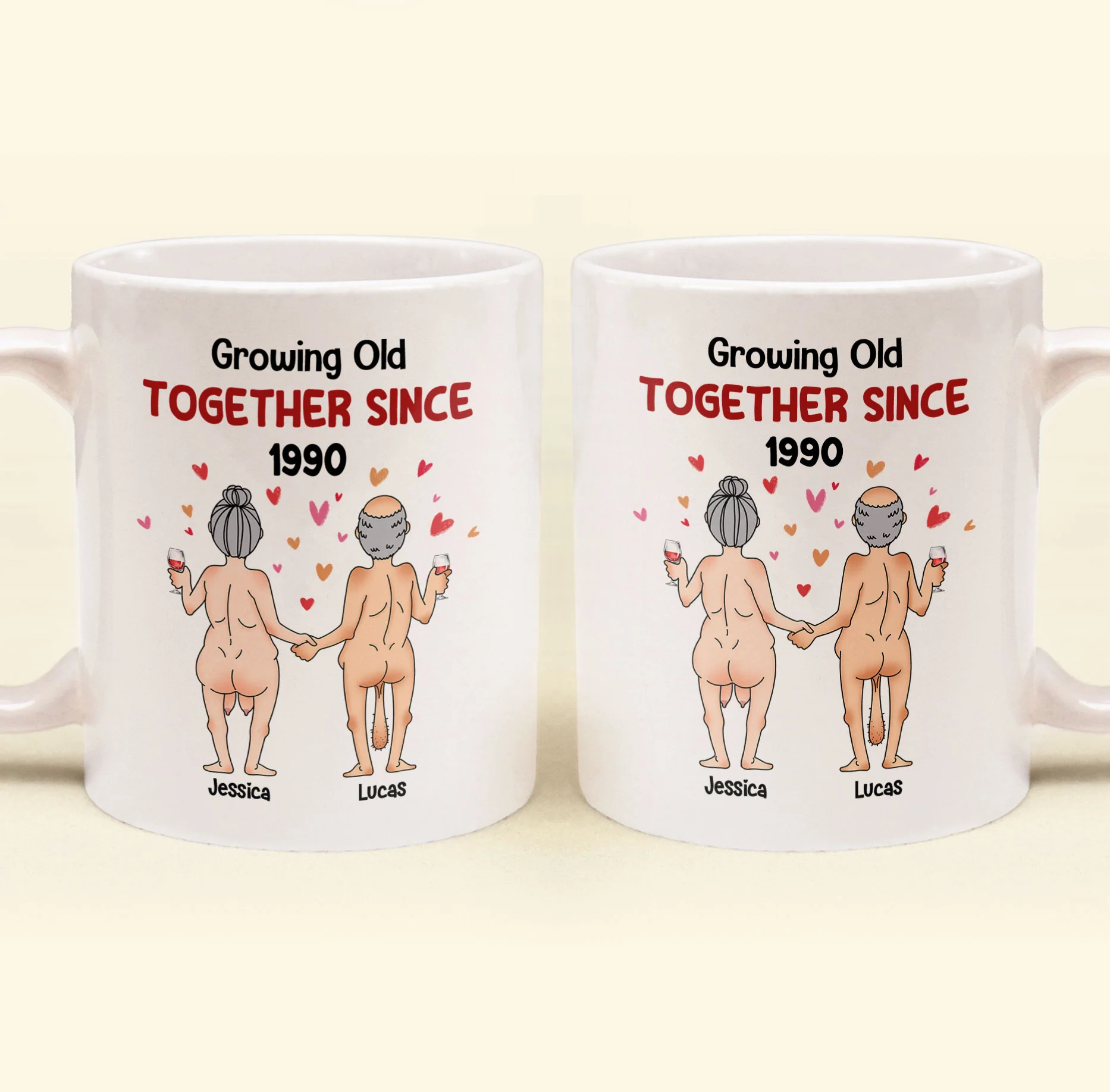Growing Old Together Since - Personalized Mug - Image 3