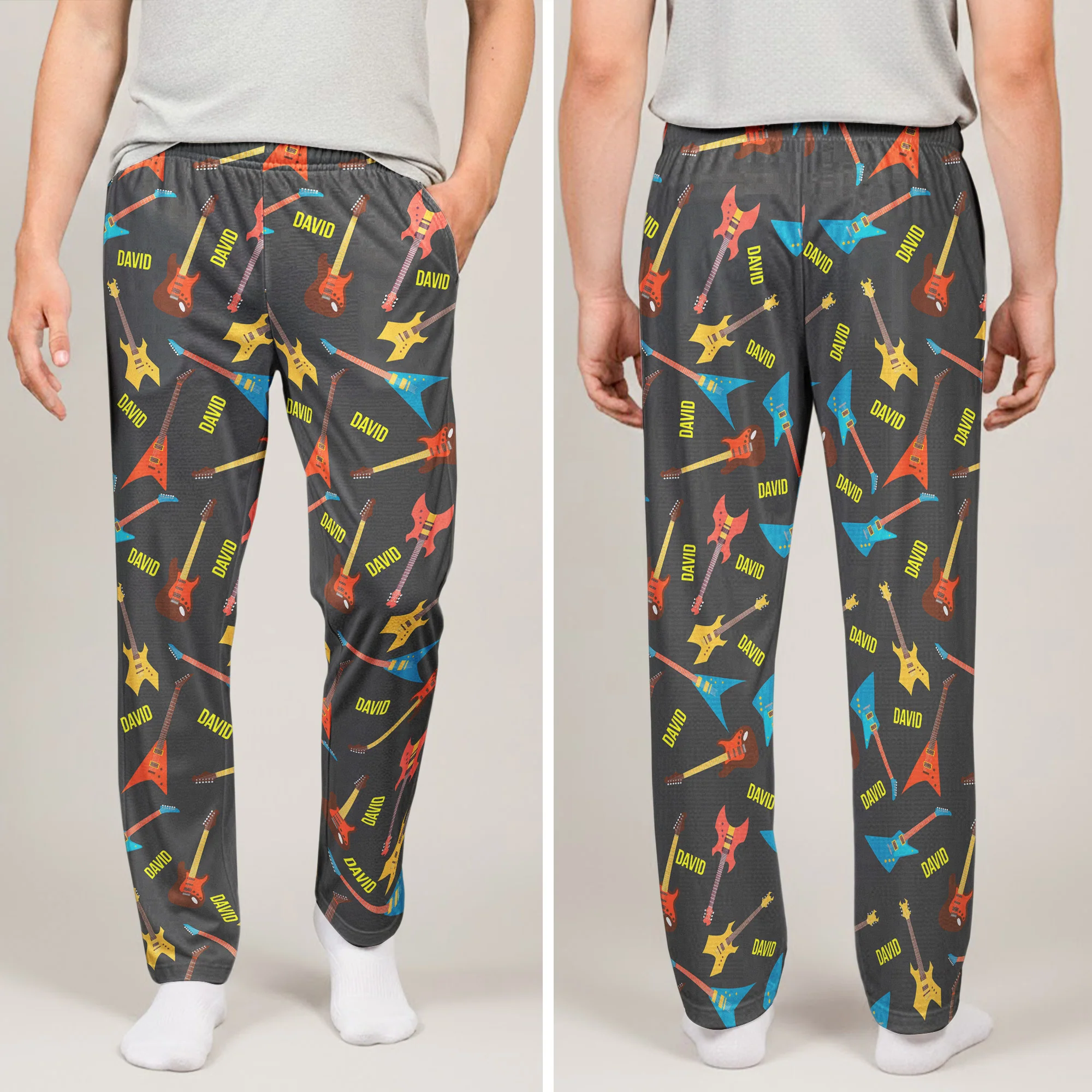 Guitar Lovers, Guitarist - Personalized Sweatpants, Lounge Pants With Pockets - Image 3