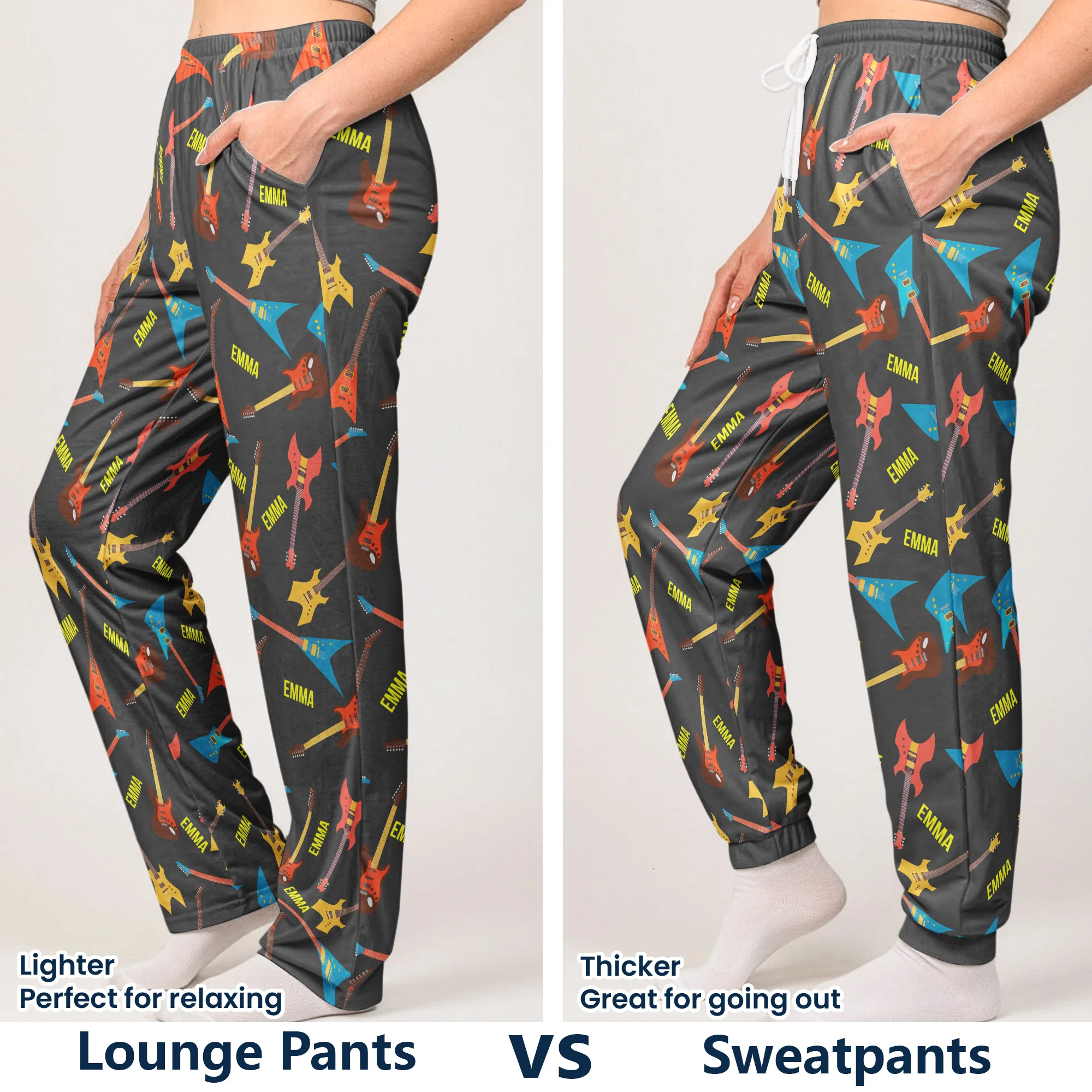 Guitar Lovers, Guitarist - Personalized Sweatpants, Lounge Pants With Pockets - Image 5