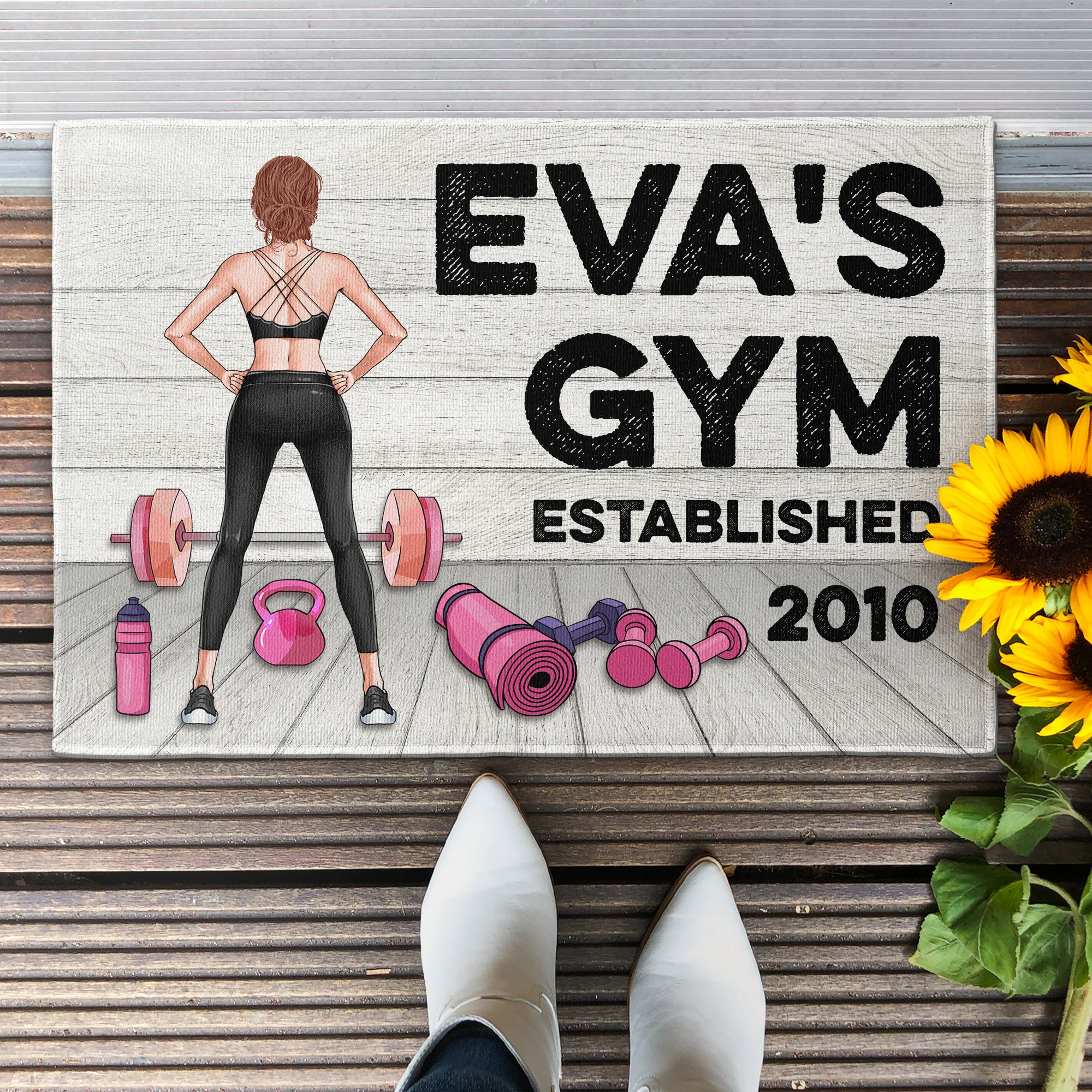 Gym Established, Fitness Custom Doormat, Gift For Fitness Lovers - Image 3