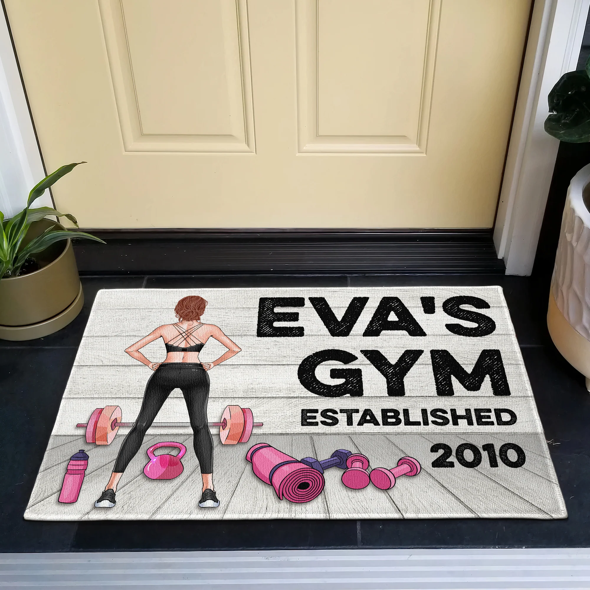 Gym Established, Fitness Custom Doormat, Gift For Fitness Lovers - Image 4