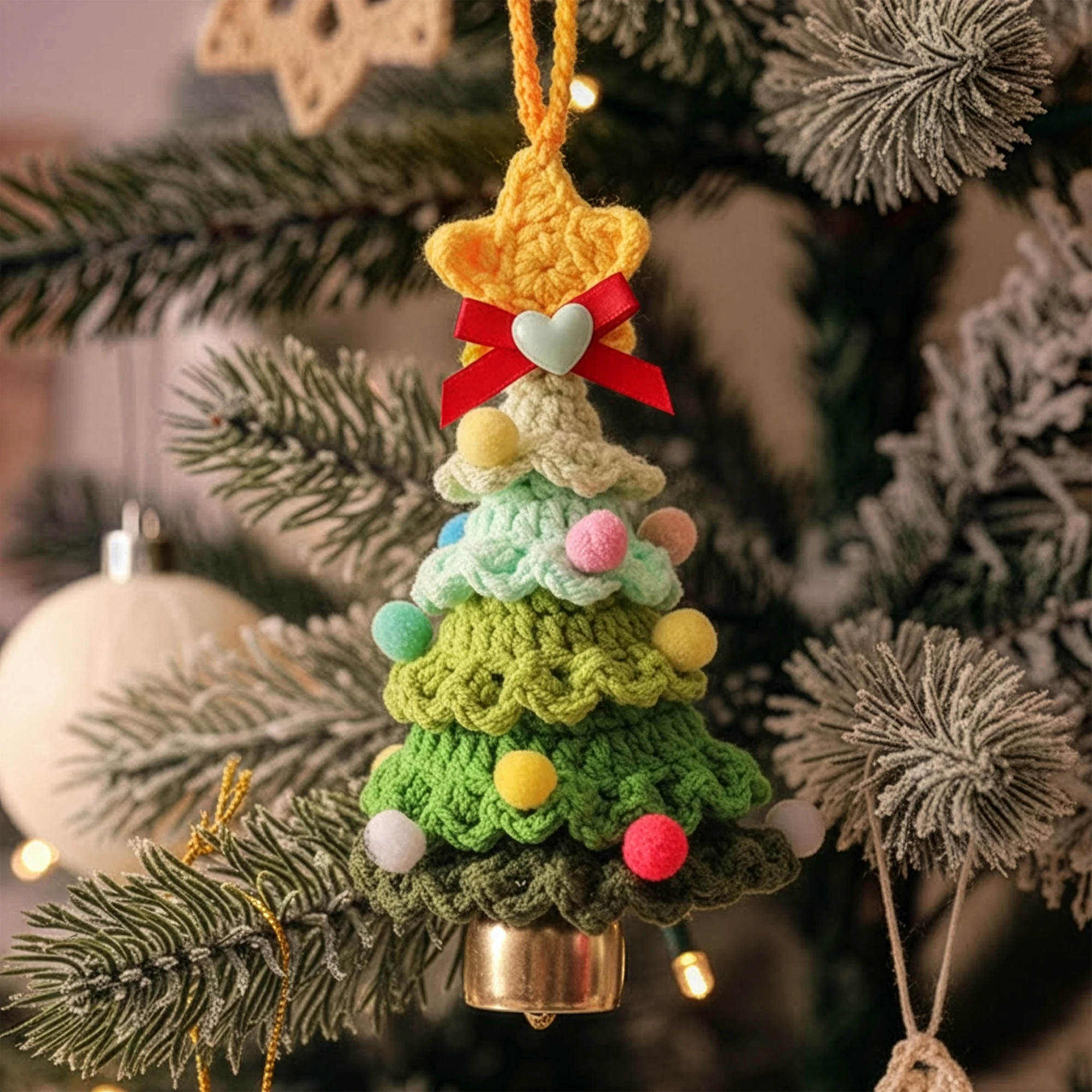 Handmade Colorful Christmas Tree - Crochet Ornament - Image 10