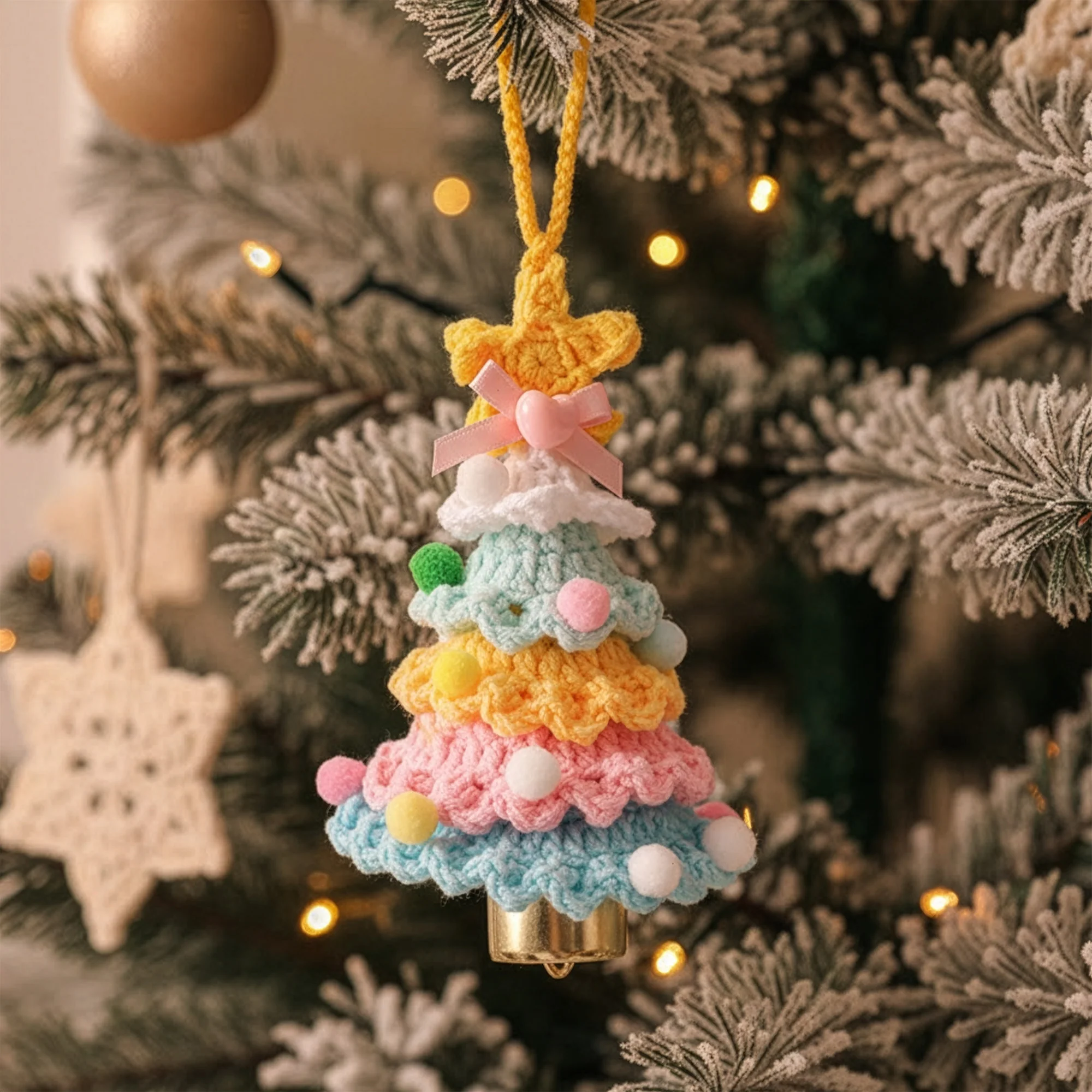 Handmade Colorful Christmas Tree - Crochet Ornament - Image 11