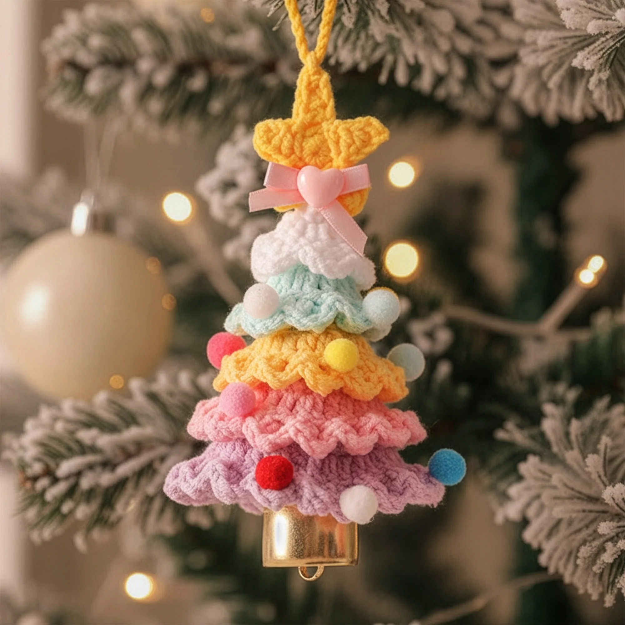 Handmade Colorful Christmas Tree - Crochet Ornament - Image 9