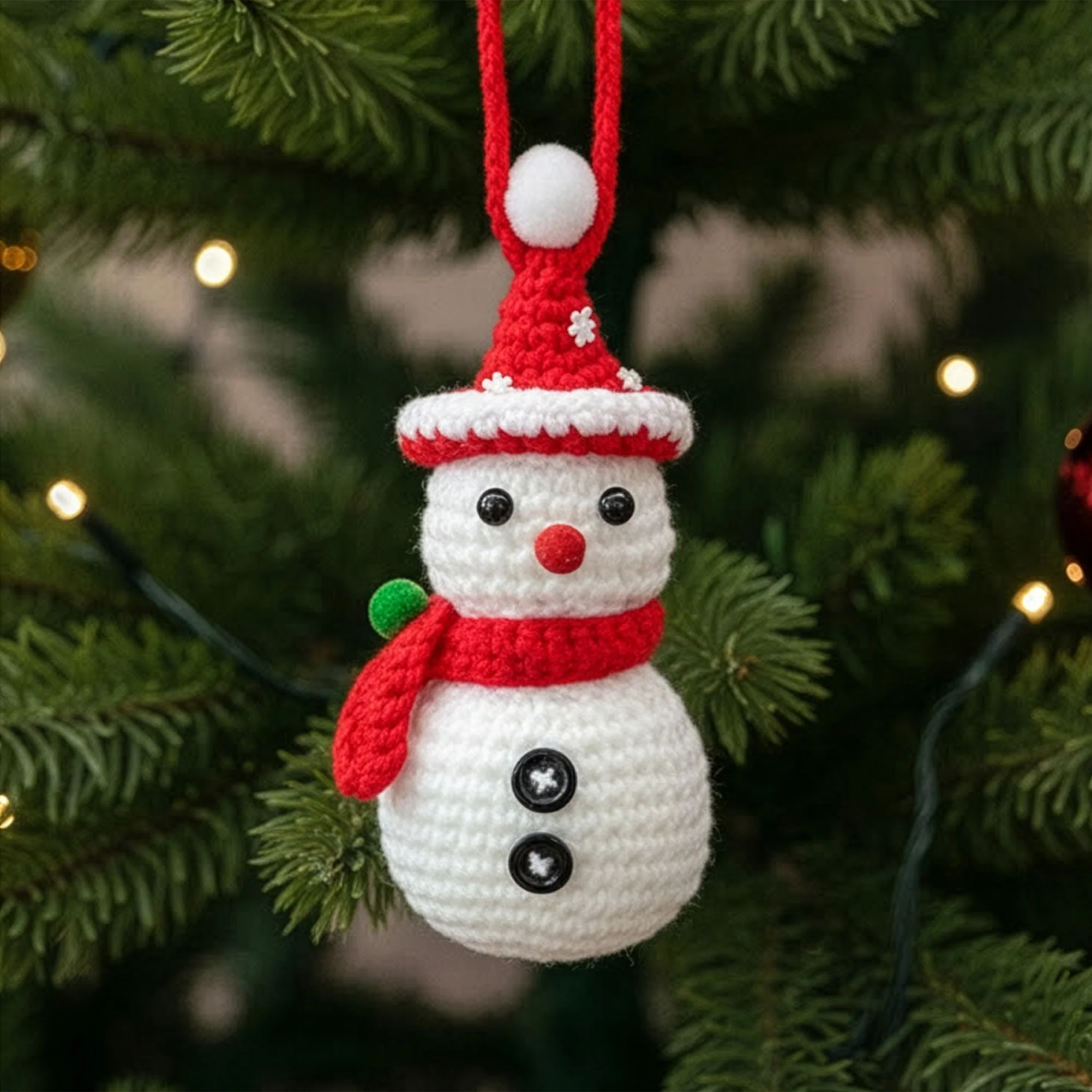 Handmade Cute Santa Claus Reindeer Snowman Christmas Bell - Crochet Ornament - Image 4