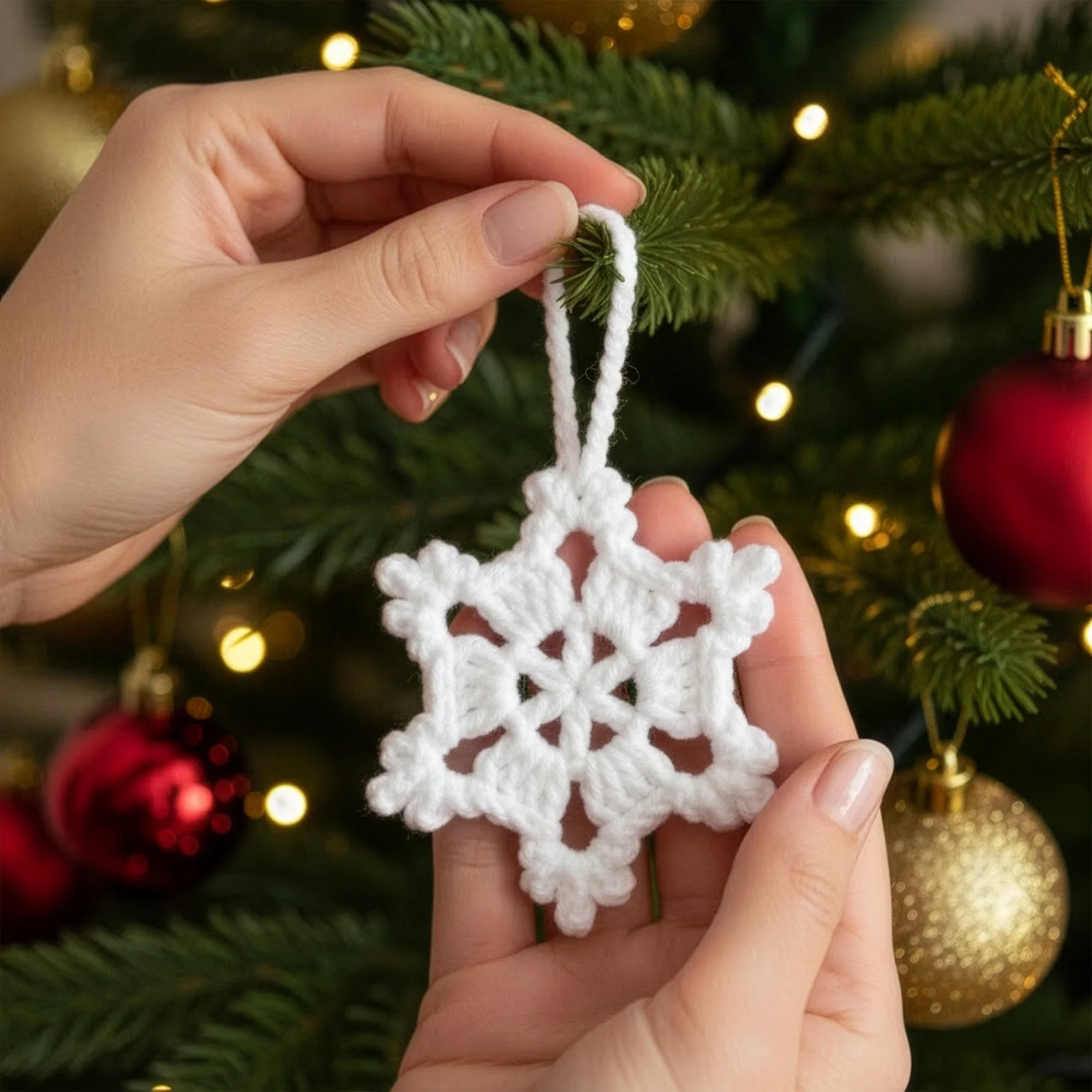 Handmade Snowflake - Crochet Ornament - Image 2
