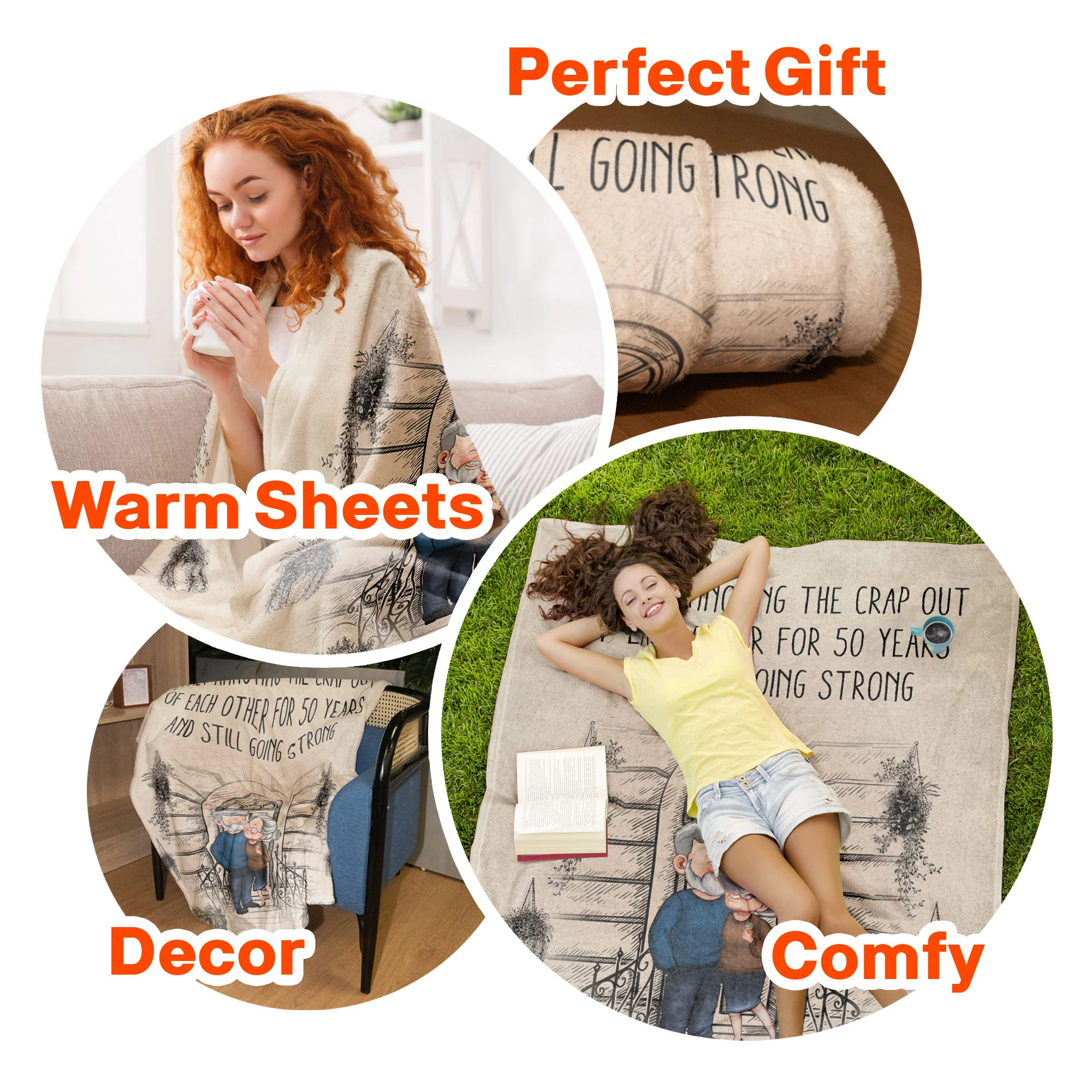 Happily Annoying The Crap Out Of Each Other - Personalized Blanket - Image 9