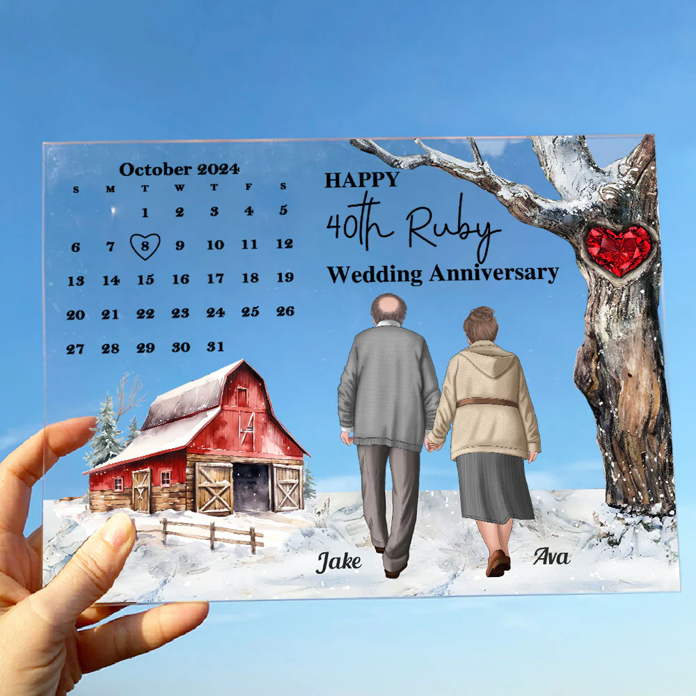 Happy Anniversary - Personalized Acrylic Plaque - Calendar - Image 4