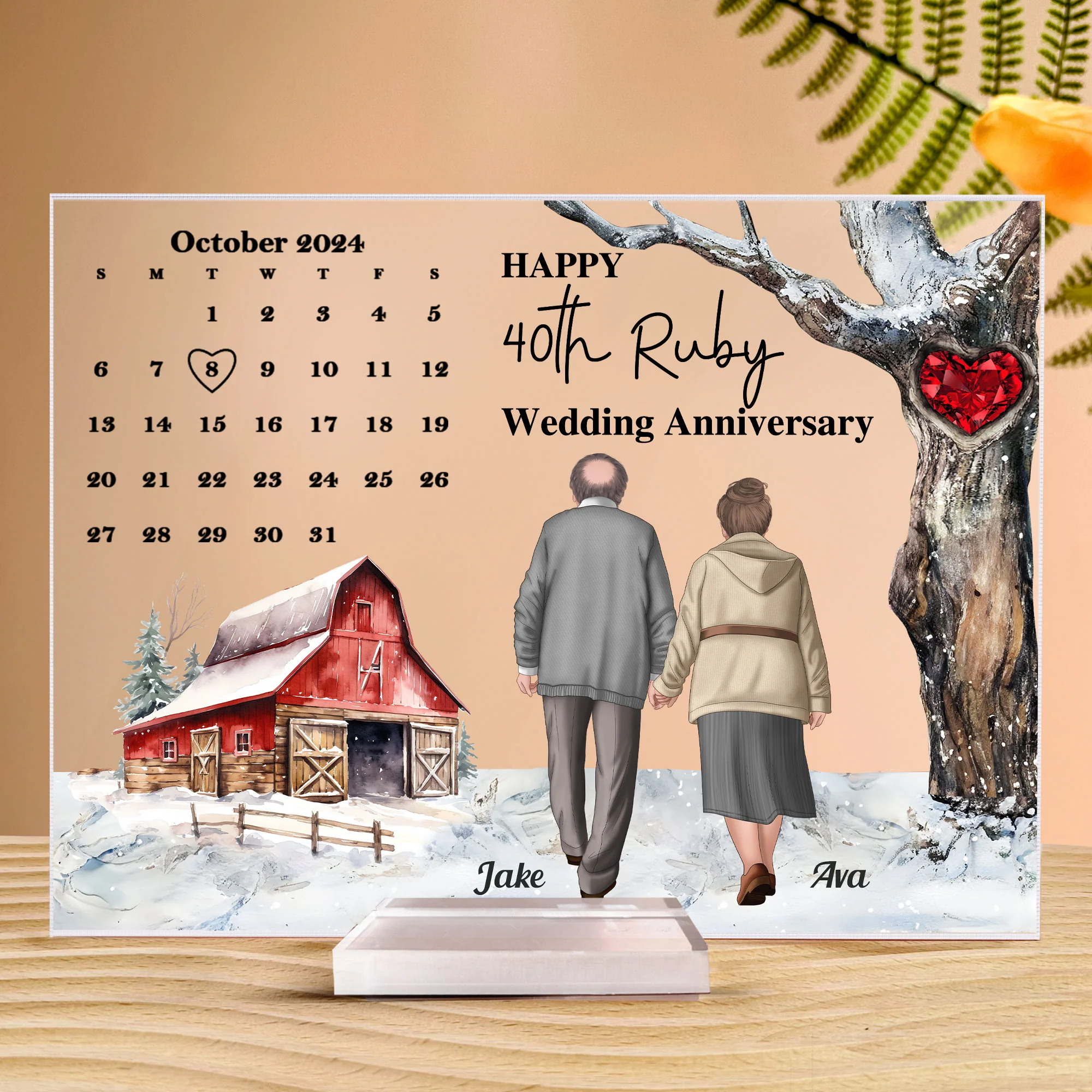Happy Anniversary - Personalized Acrylic Plaque - Calendar - Image 5