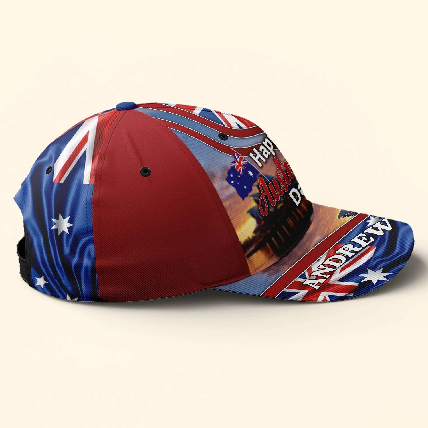 Happy Australia Day 26th January Custom Name - Personalized Classic Cap - Image 6