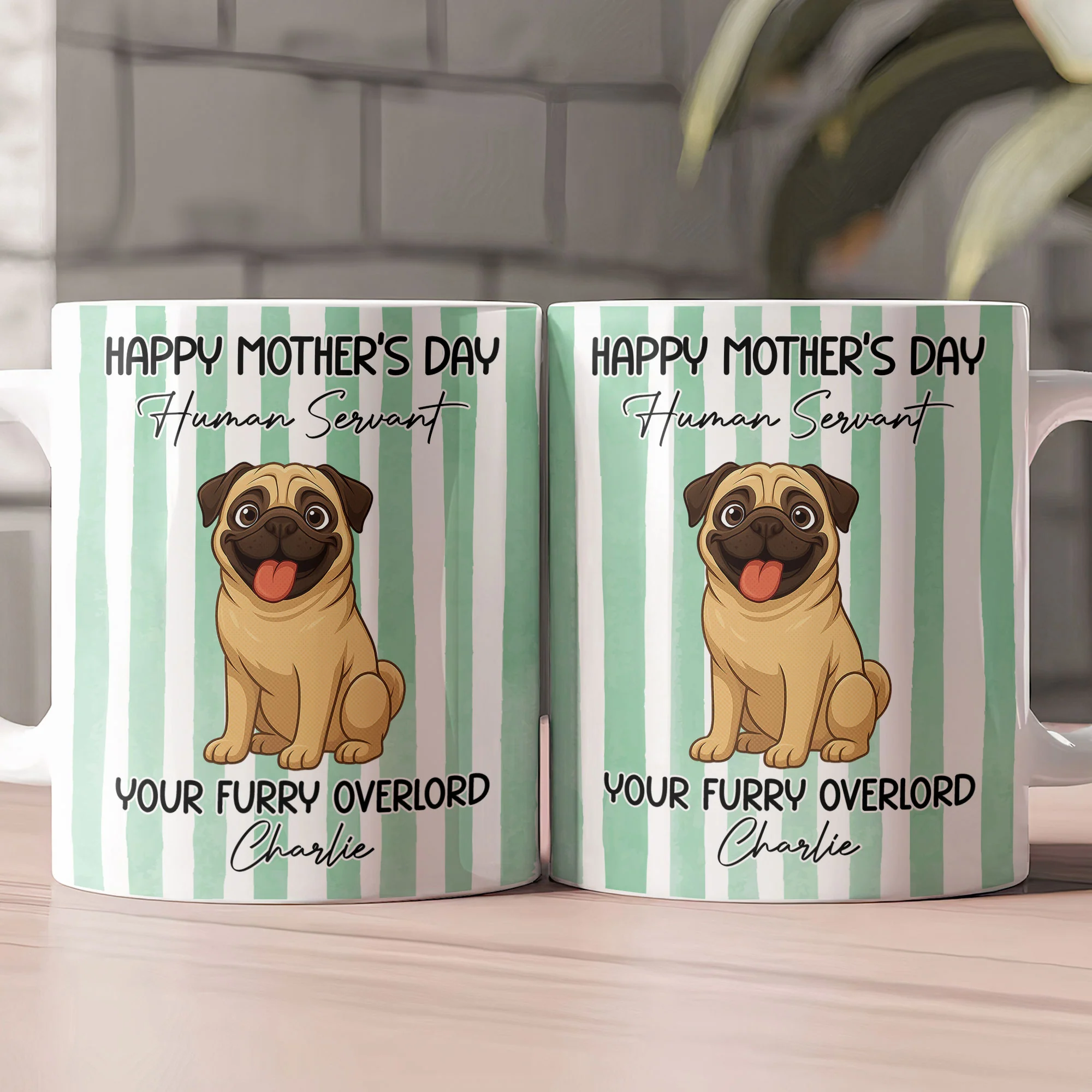 Happy Mother's Day Human Servant - Personalized Mug - Image 2