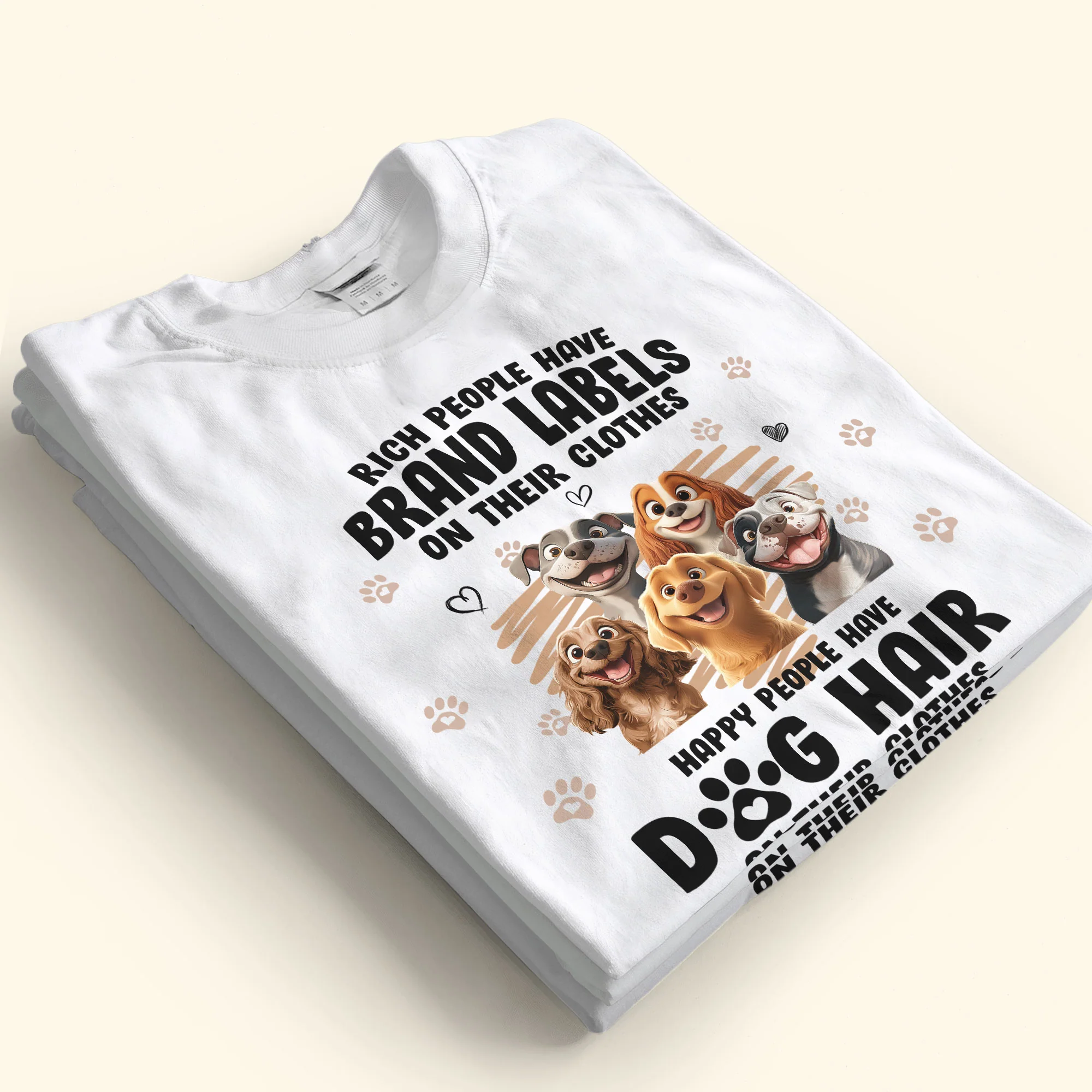 Happy People Have Dog Hair On Their Clothes - Personalized Shirt - Image 4