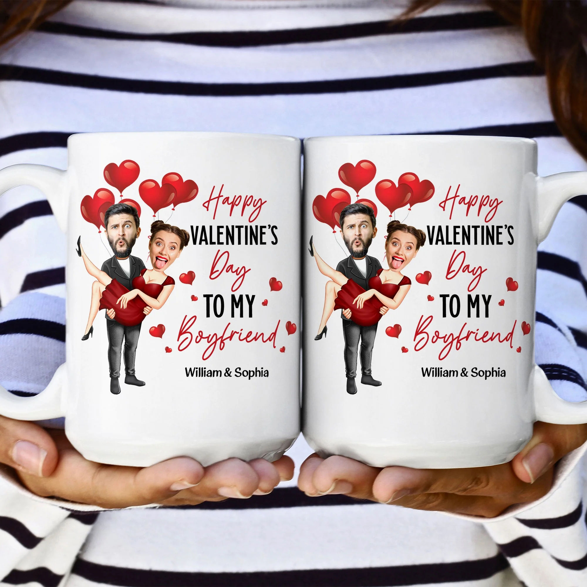 Happy Valentine's Day To My Love - Personalized Photo Mug - Valentine's Day Gifts For Men, Husband, Him, Boyfriend - Image 6