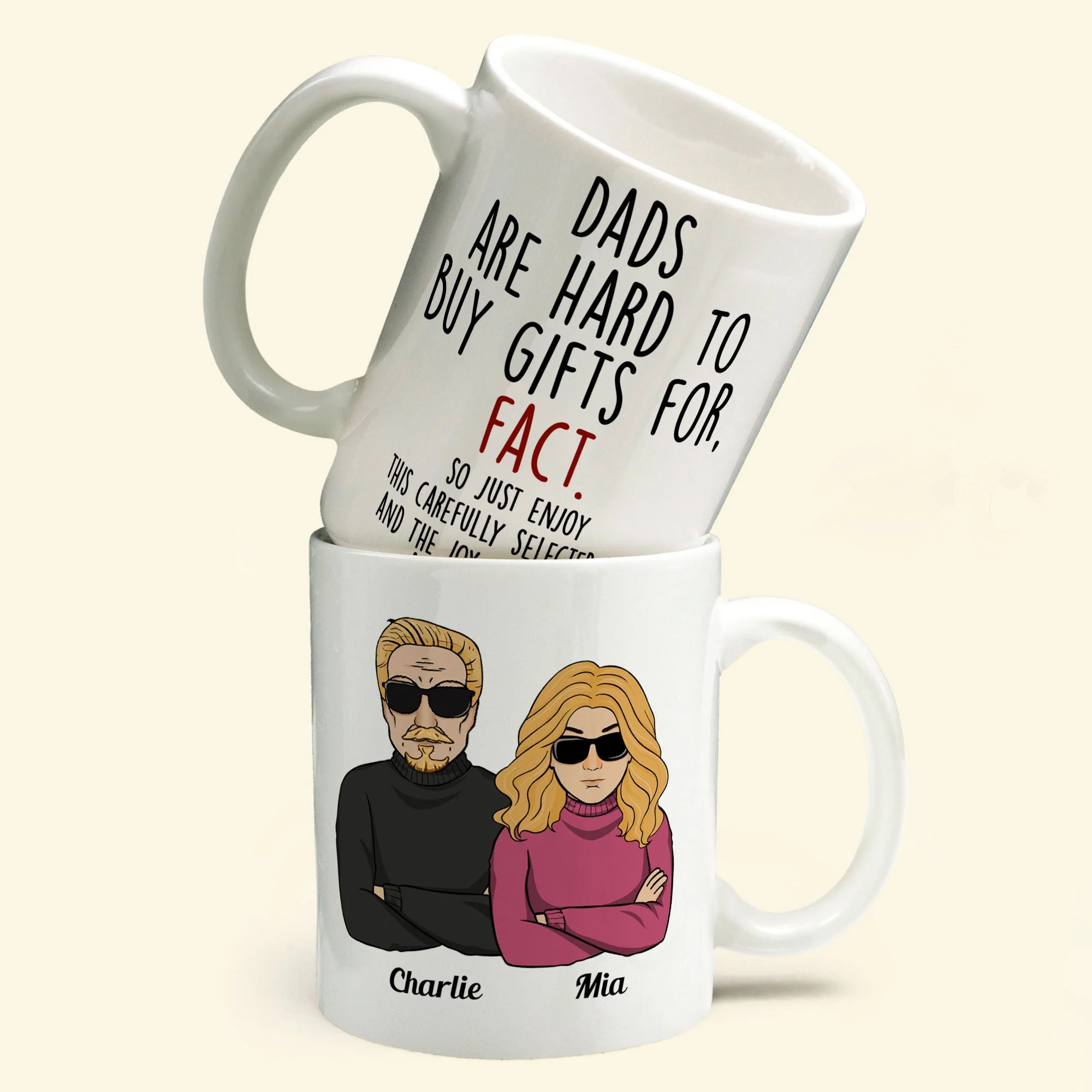 Hard To Buy Gift For. Fact - Personalized Mug - Christmas Gift For Dad, Mom, Father, Family, Loved Ones - Image 2