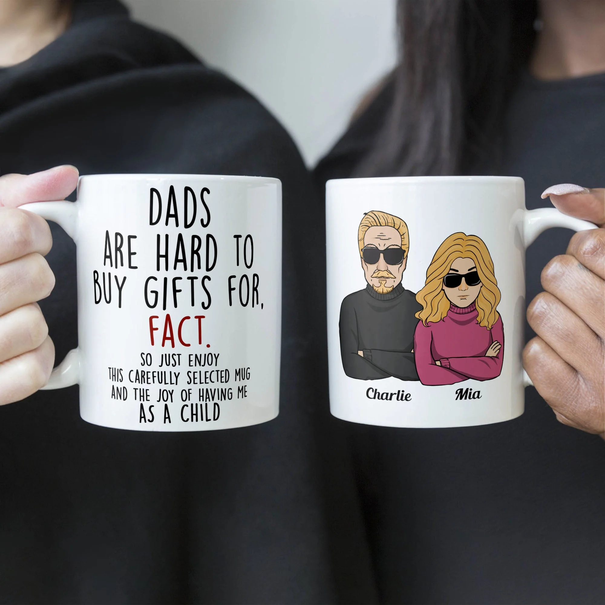 Hard To Buy Gift For. Fact - Personalized Mug - Christmas Gift For Dad, Mom, Father, Family, Loved Ones - Image 5