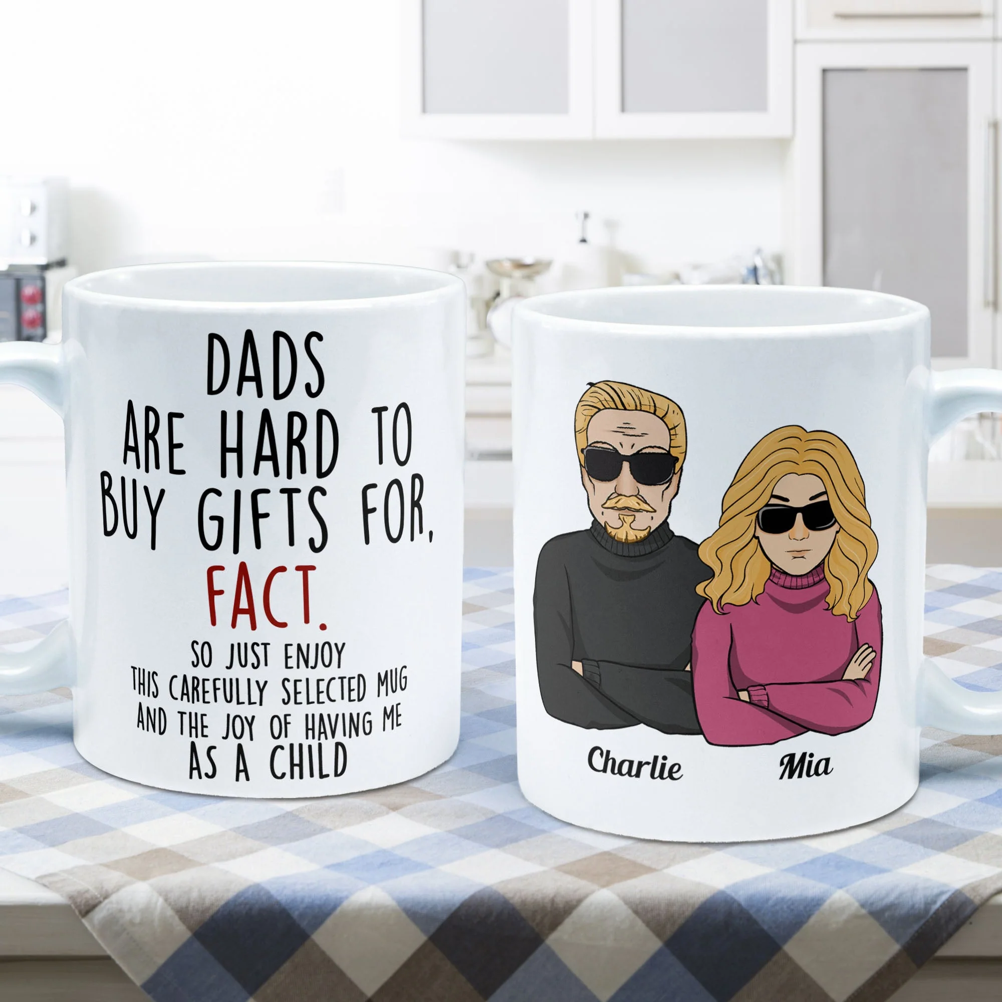 Hard To Buy Gift For. Fact - Personalized Mug - Christmas Gift For Dad, Mom, Father, Family, Loved Ones - Image 6