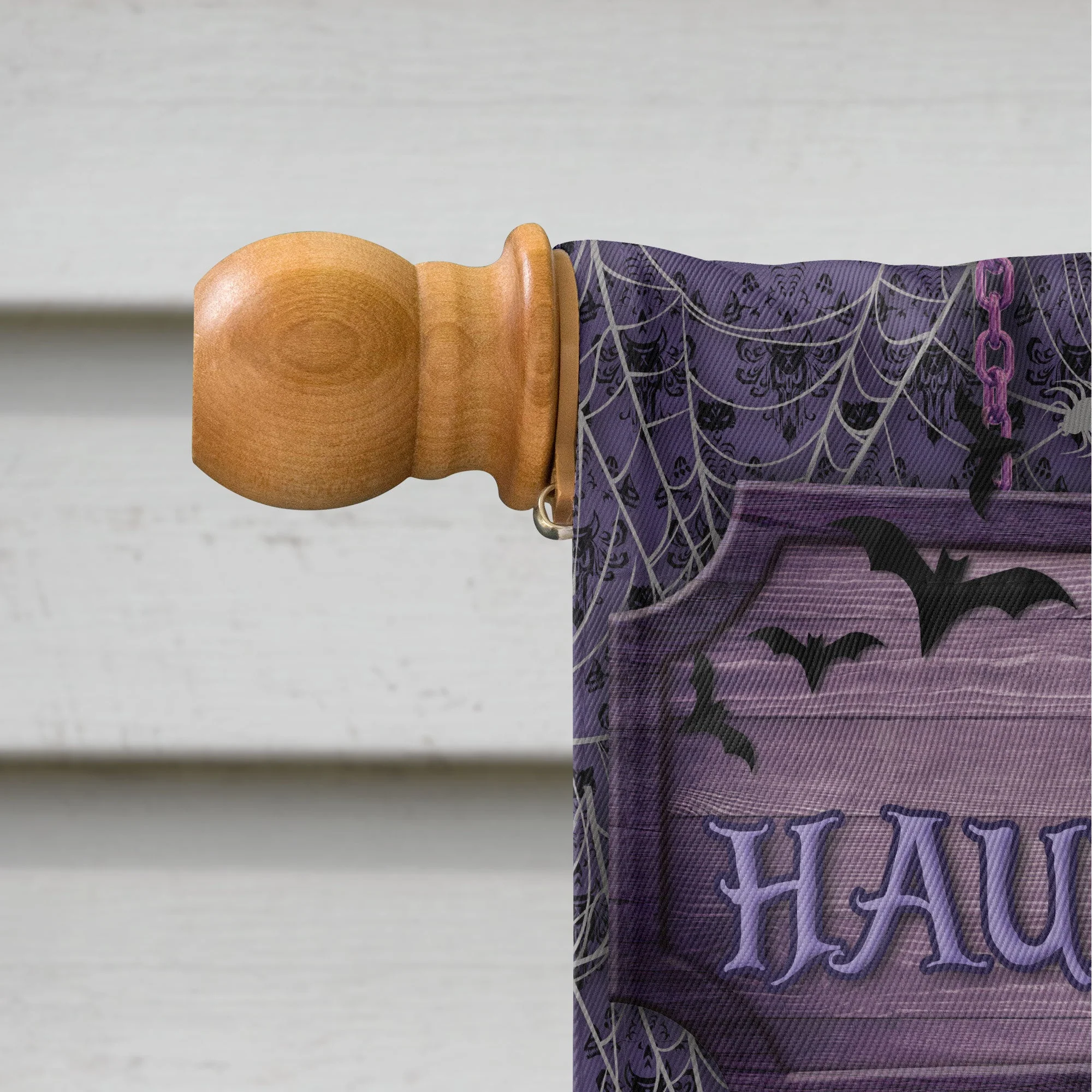 Haunted House Welcome Foolish Mortals - Personalized Flag - Image 4