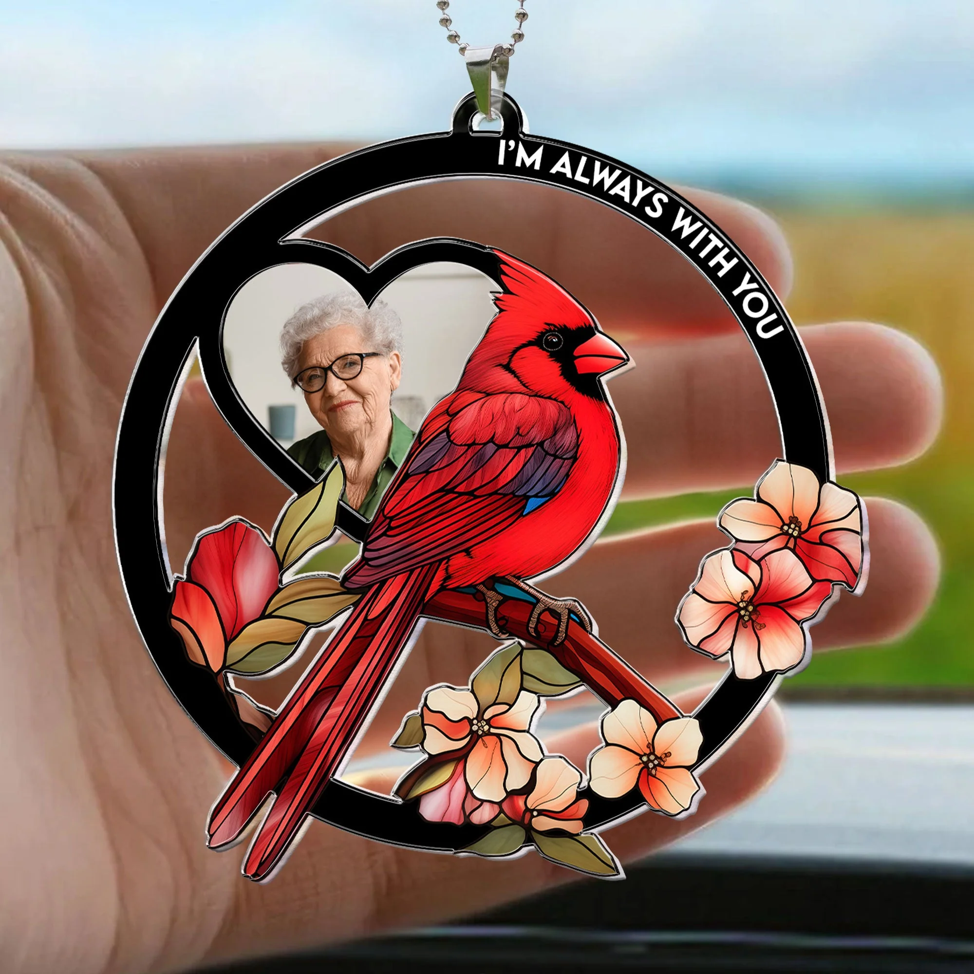 Have You In My Heart - Personalized Photo Rear View Mirror Accessory - Image 5