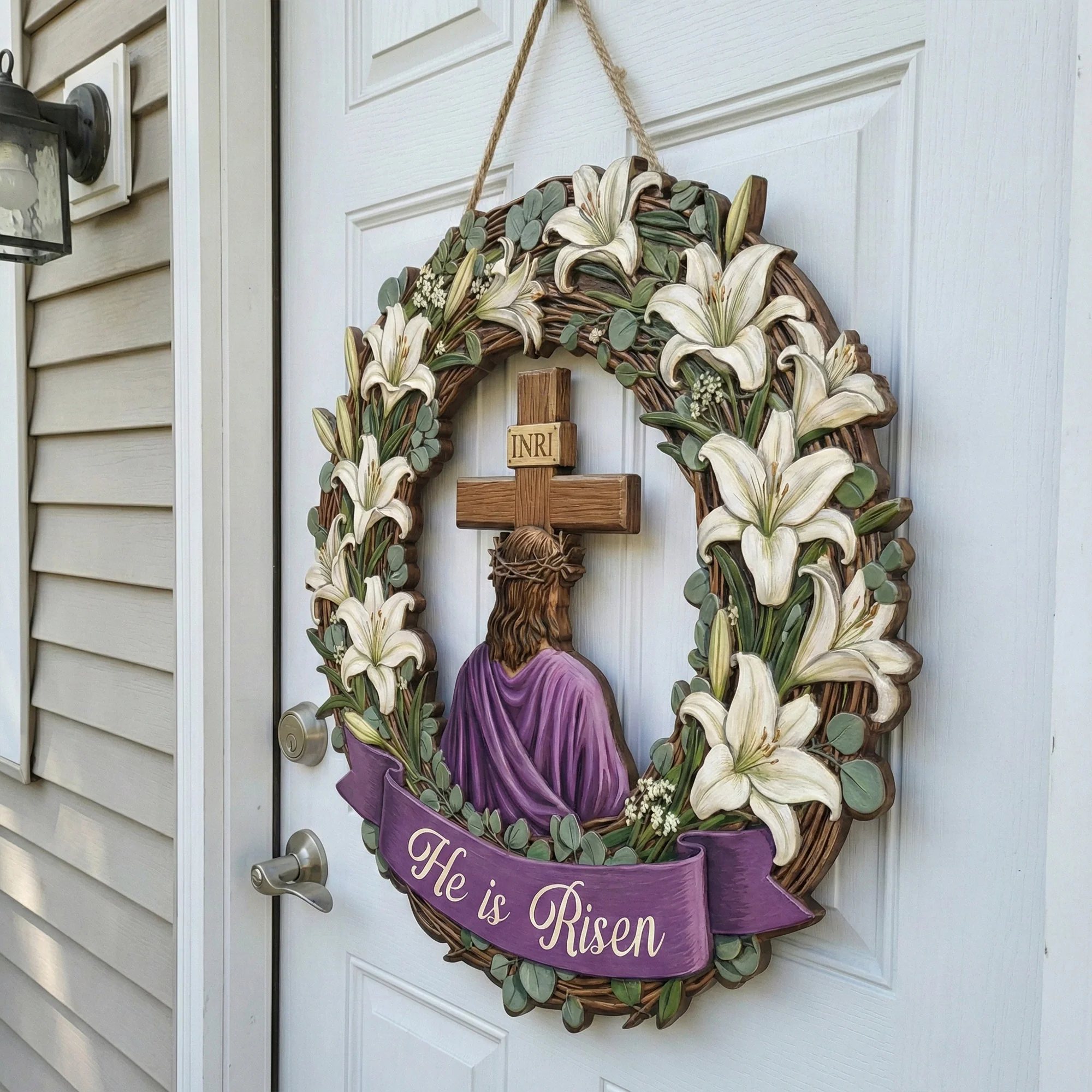 He Is Risen - The Resurrection Of Jesus Easter Season - Personalized Wood Sign - Image 4