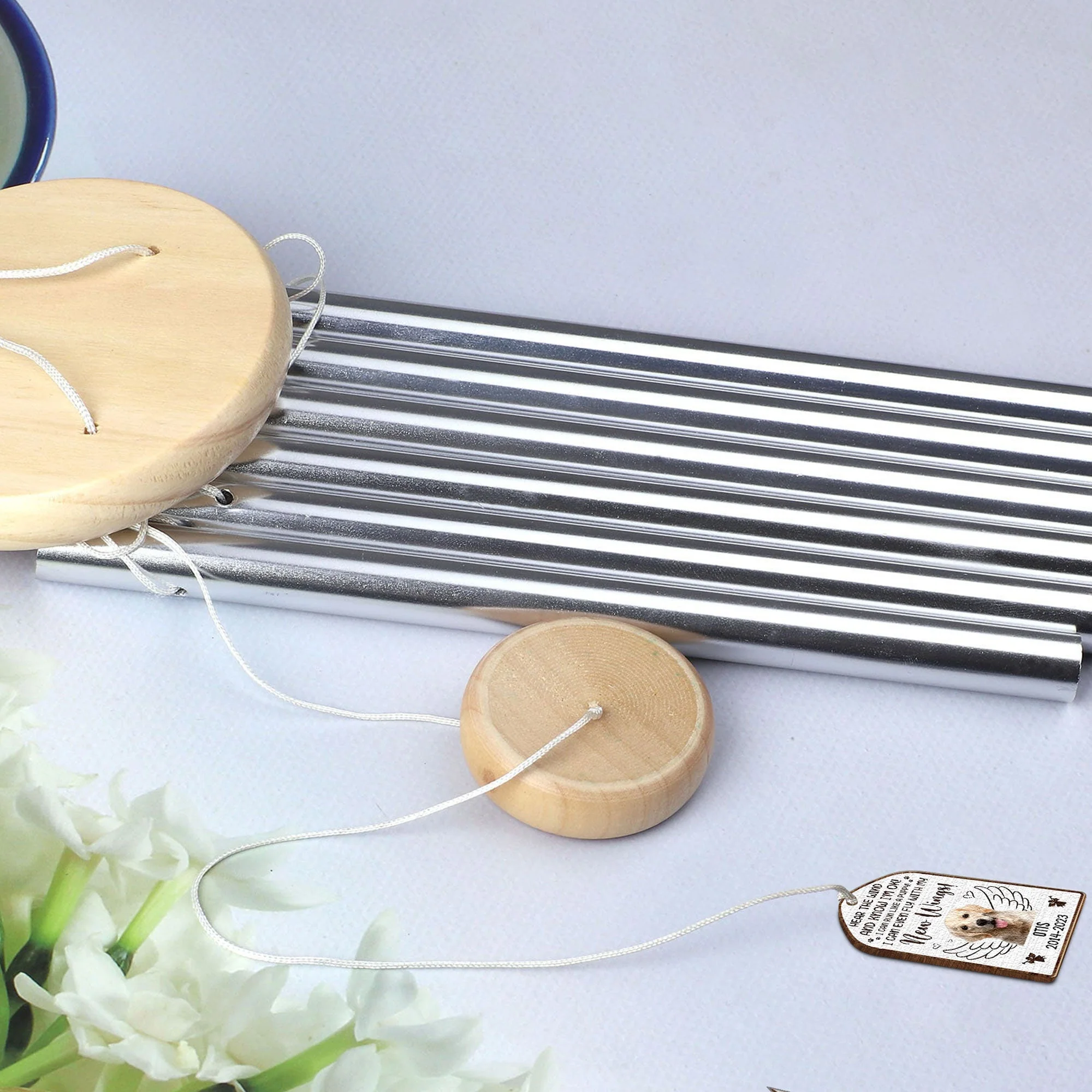 Hear The Wind And Know I'm Ok! - Personalized Photo Wind Chimes - Image 7