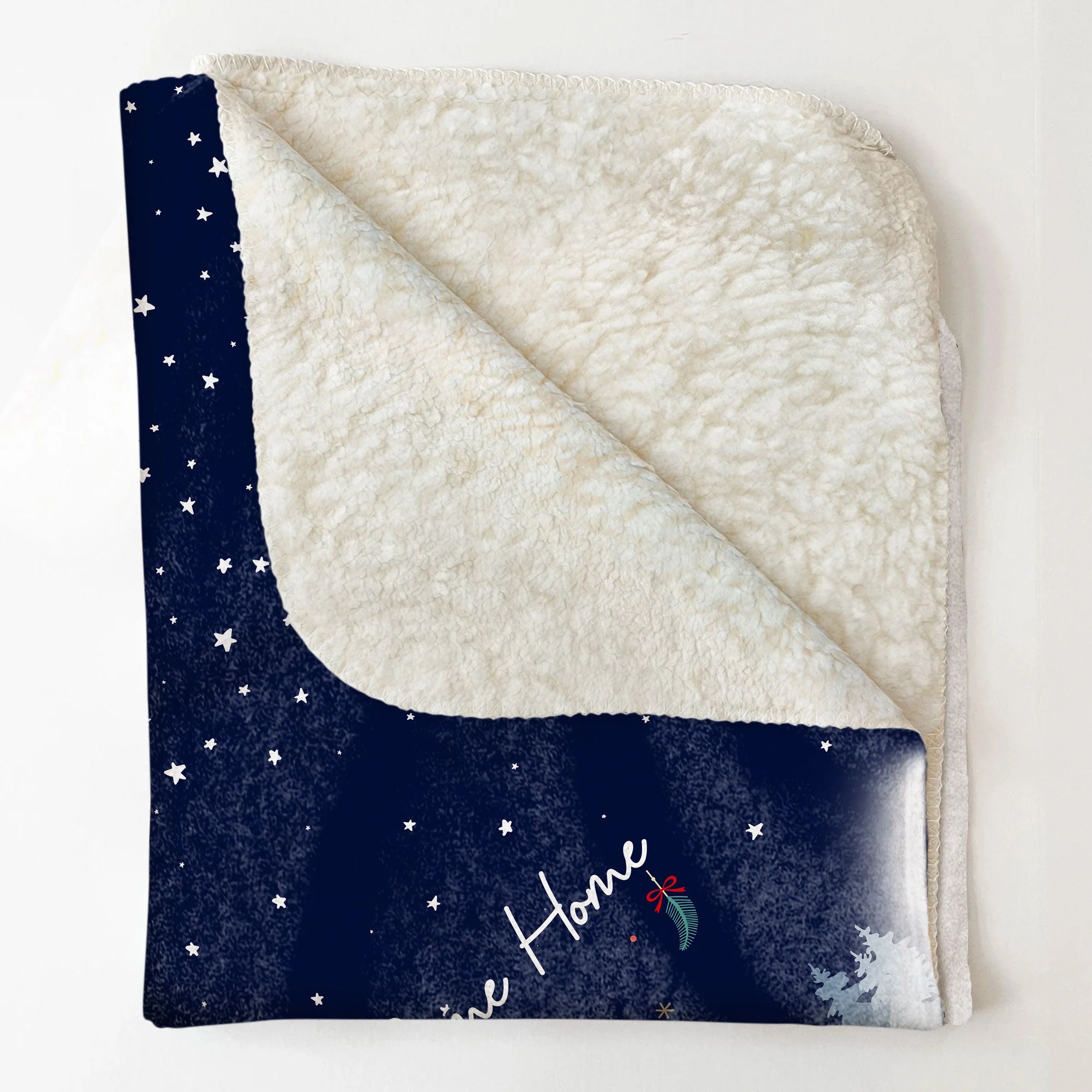 Hearts Come Home For Christmas - Personalized Blanket - Image 4
