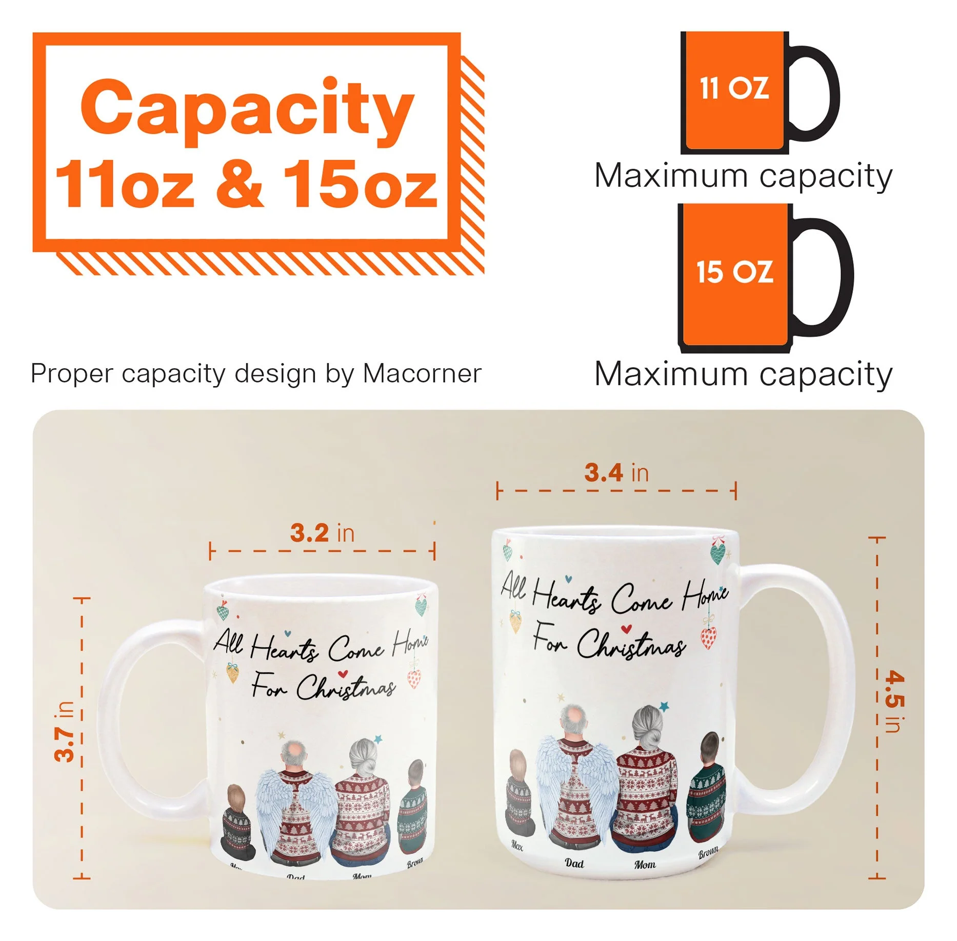 Hearts Come Home For Christmas - Personalized Mug - Image 5