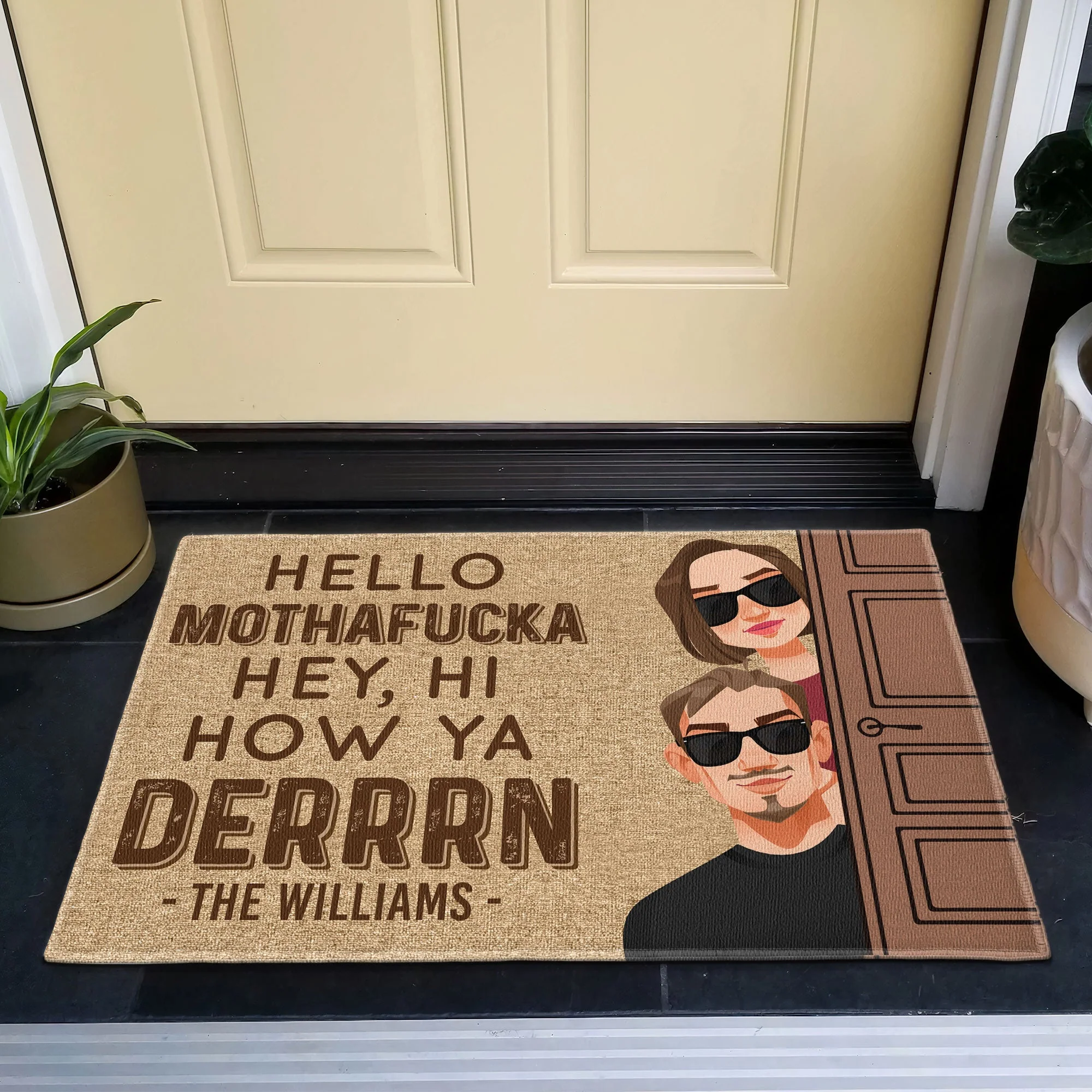 Hello Mothafucka - Personalized Doormat - Image 4
