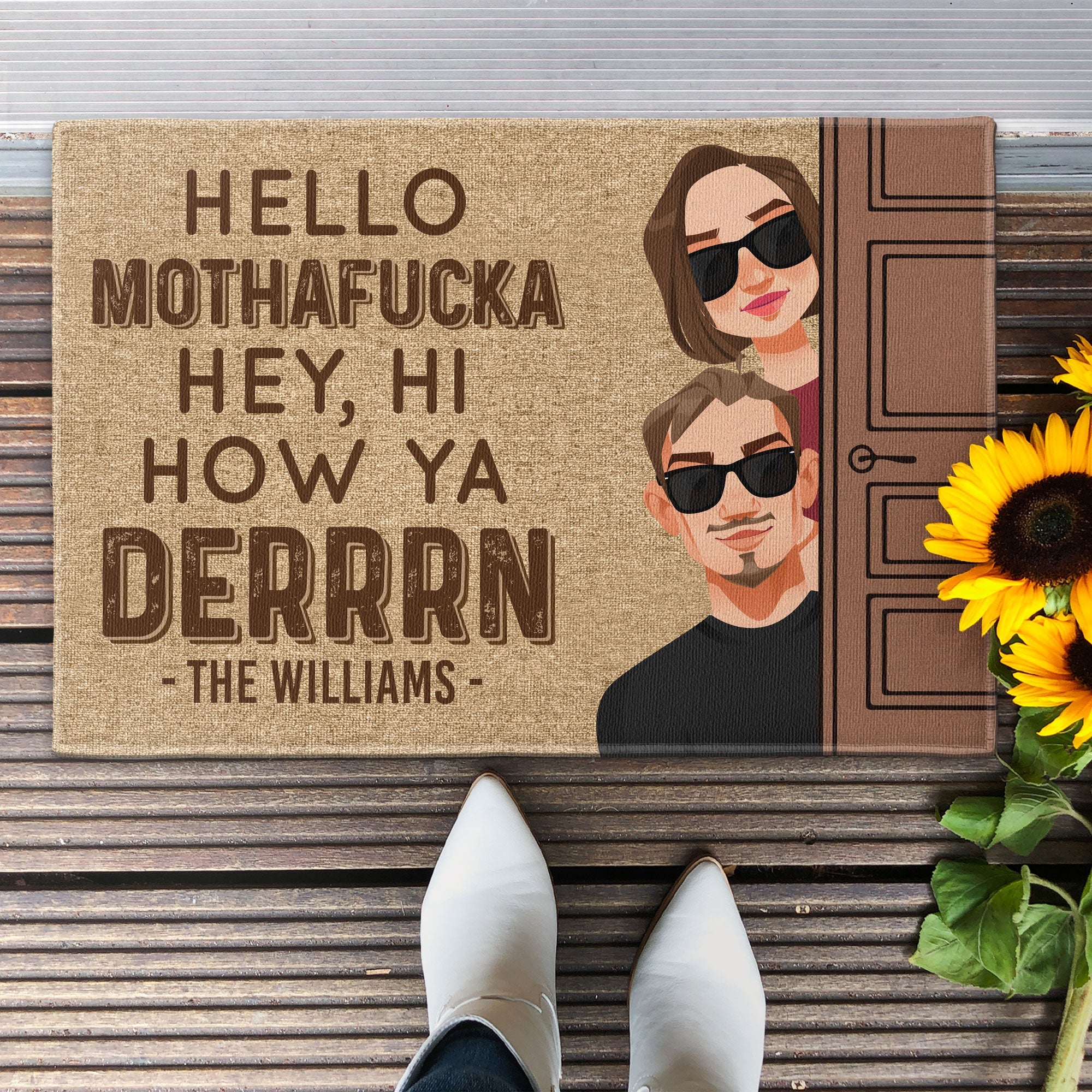 Hello Mothafucka - Personalized Doormat - Image 5