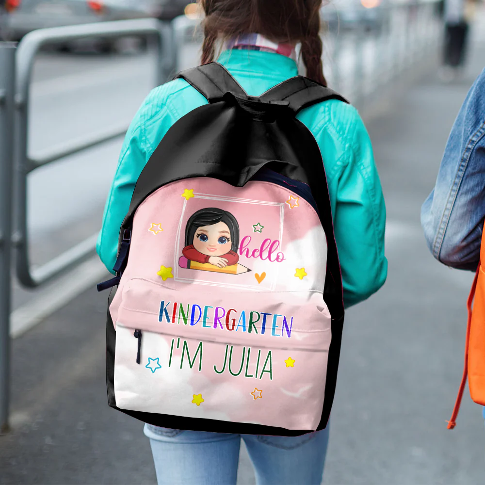 Hello School - Personalized Kid Backpack - Image 2