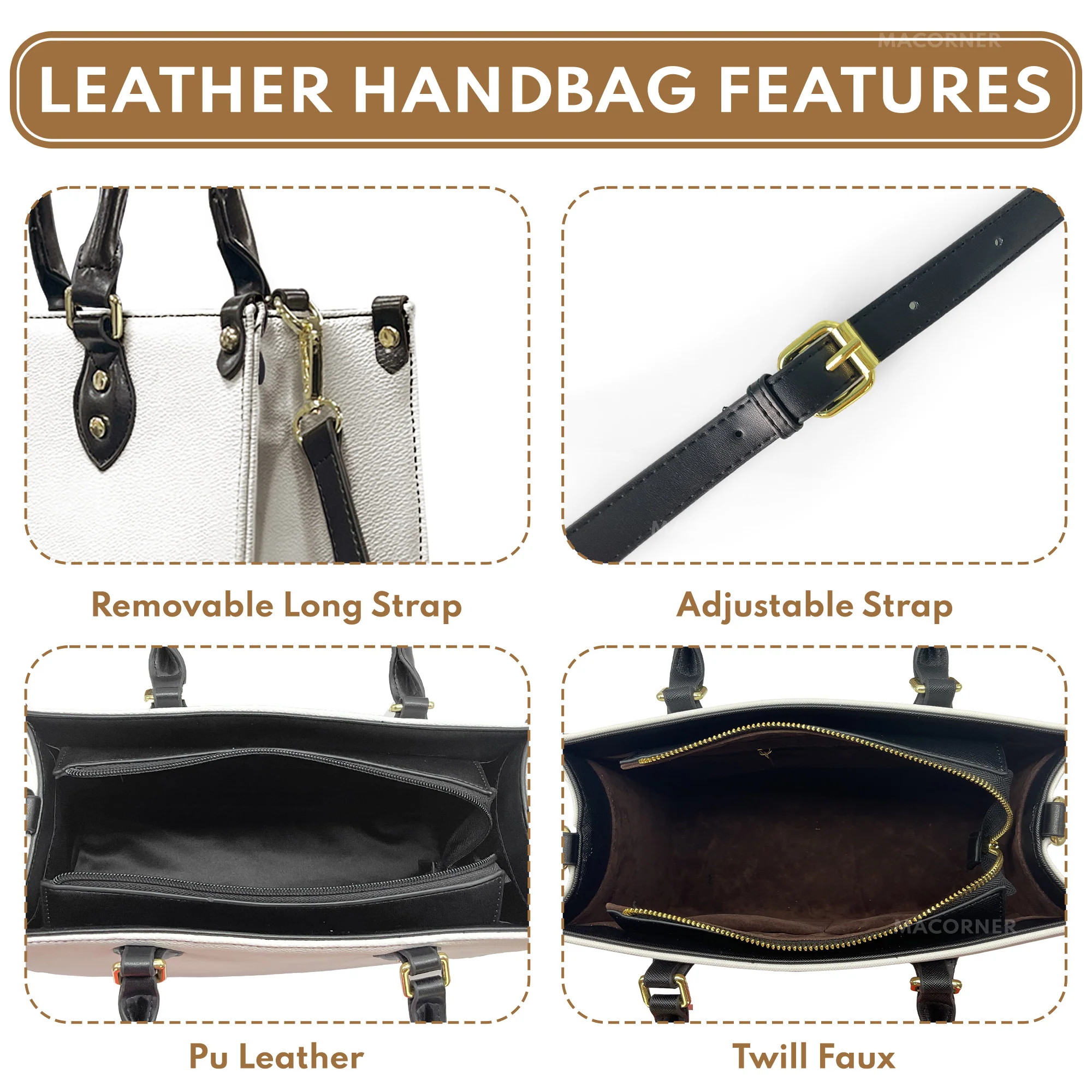 Helping Little Minds Grow Birth Flower Faux Pressed Flower - Personalized Leather Bag - Image 5