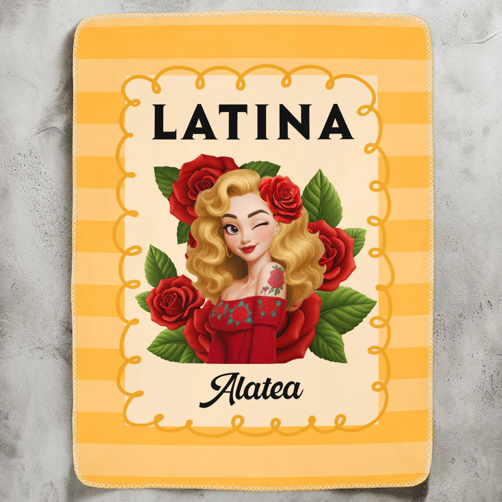 Hispanic Woman Hispanic Month Gift For Hispanics And Latinos - Personalized Blanket - Image 2