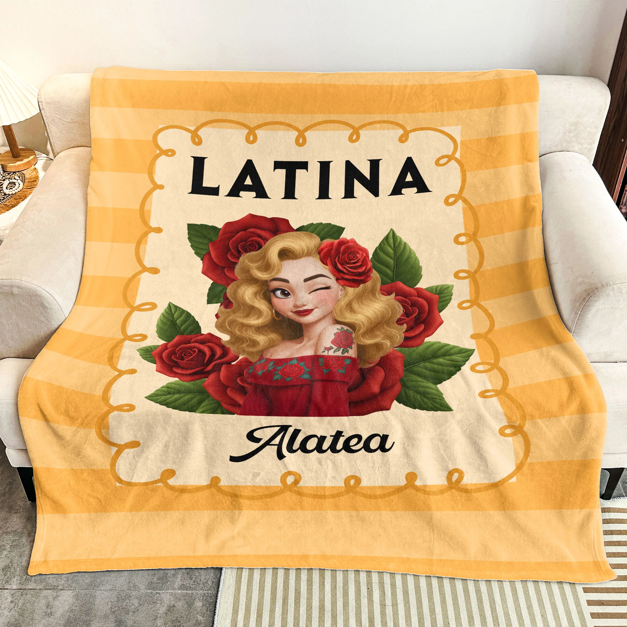 Hispanic Woman Hispanic Month Gift For Hispanics And Latinos - Personalized Blanket - Image 4