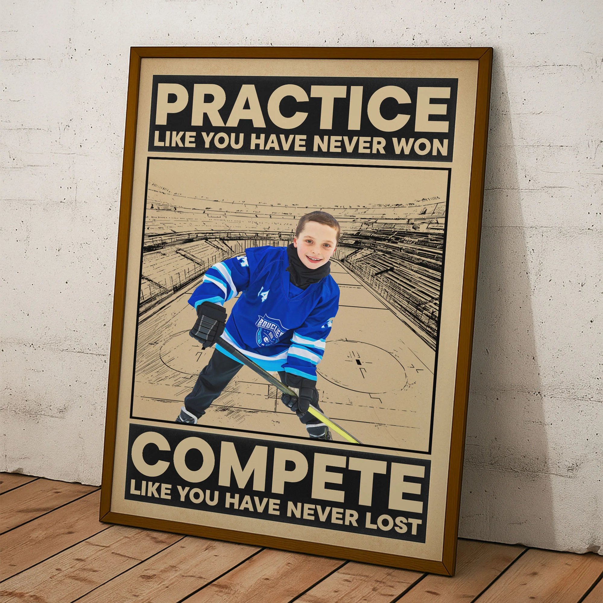 Hockey, Practice Like You Have Never Won - Personalized Photo Poster - Image 7