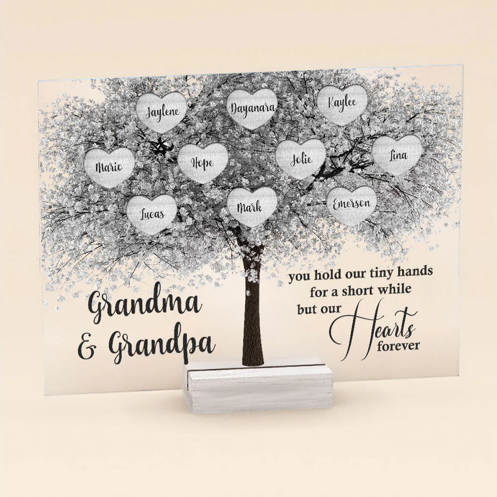 Hold Our Hearts Forever - Personalized Acrylic Plaque - Image 3
