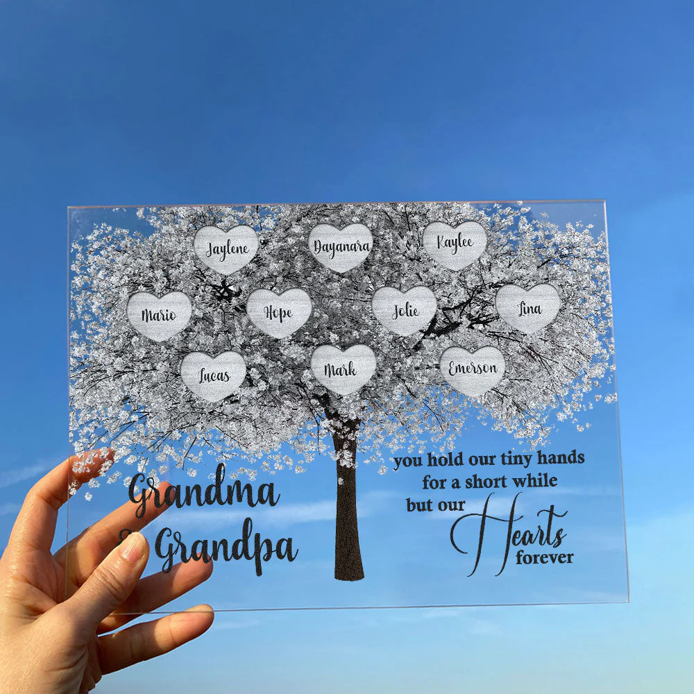 Hold Our Hearts Forever - Personalized Acrylic Plaque - Image 4